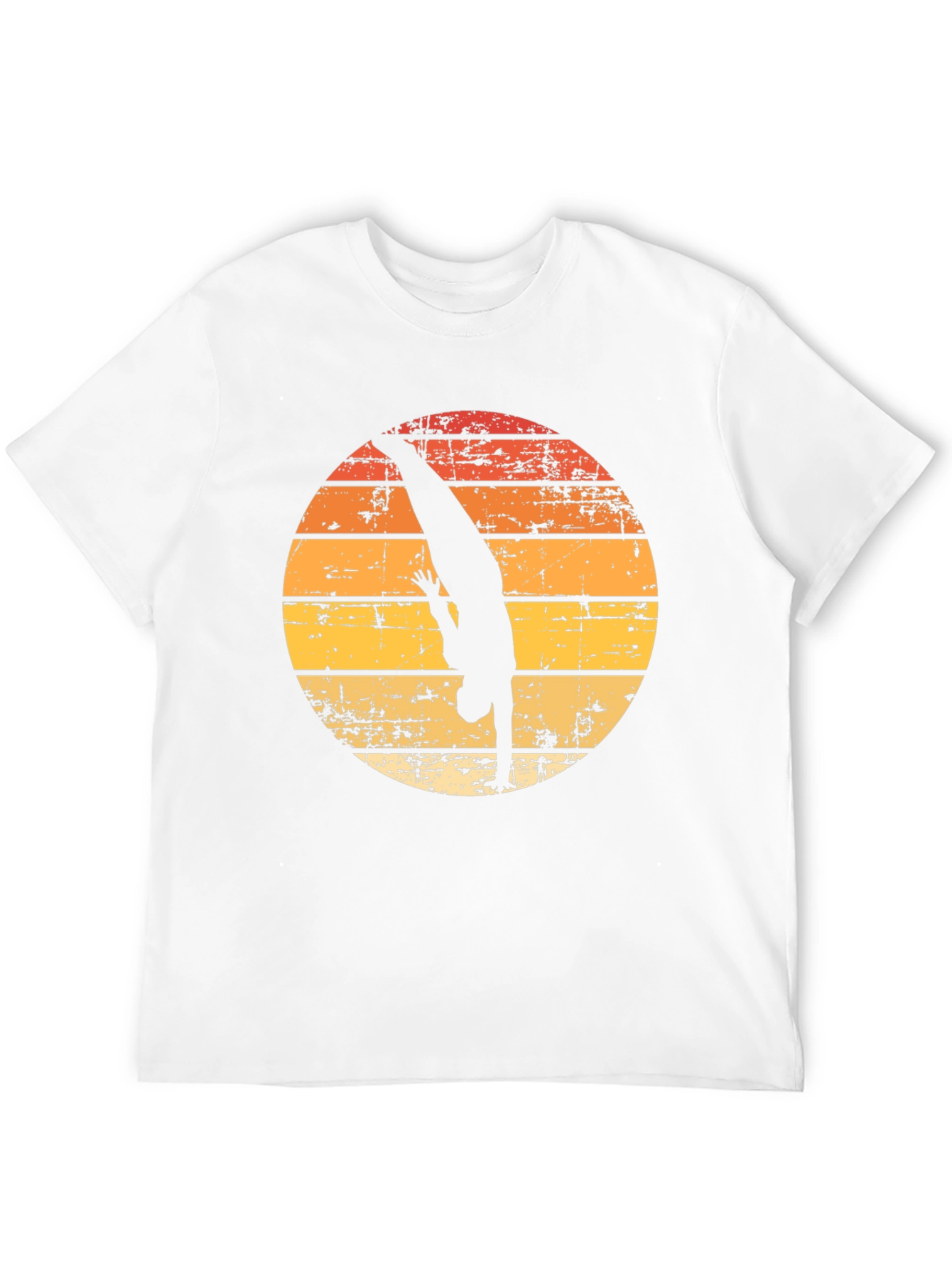 Sunset Diver Graphic Tee - Retro Style