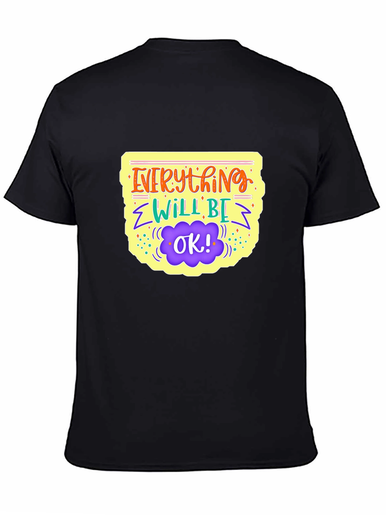 Everything Will Be Ok Black Graphic Tee
