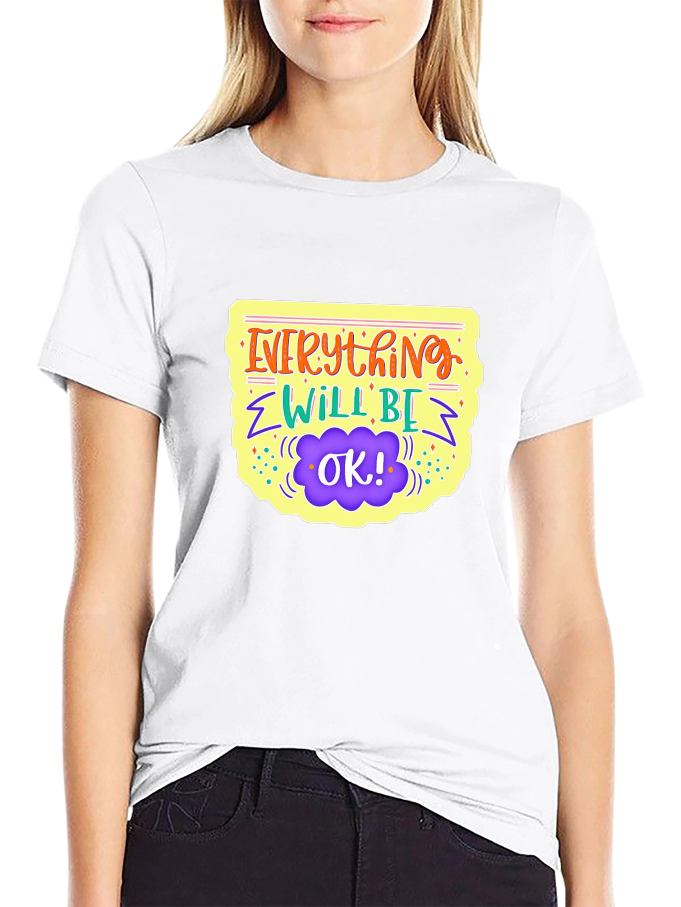 Everything Will Be Ok Black Graphic Tee