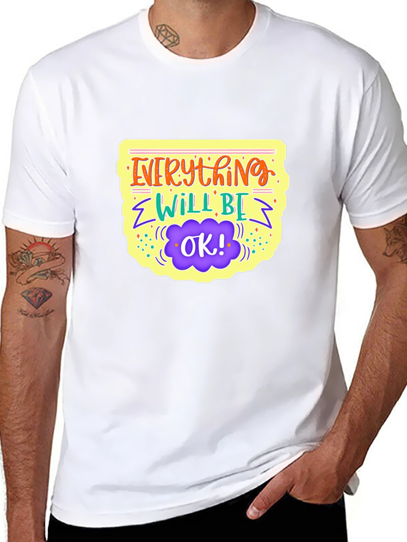 Everything Will Be Ok Black Graphic Tee