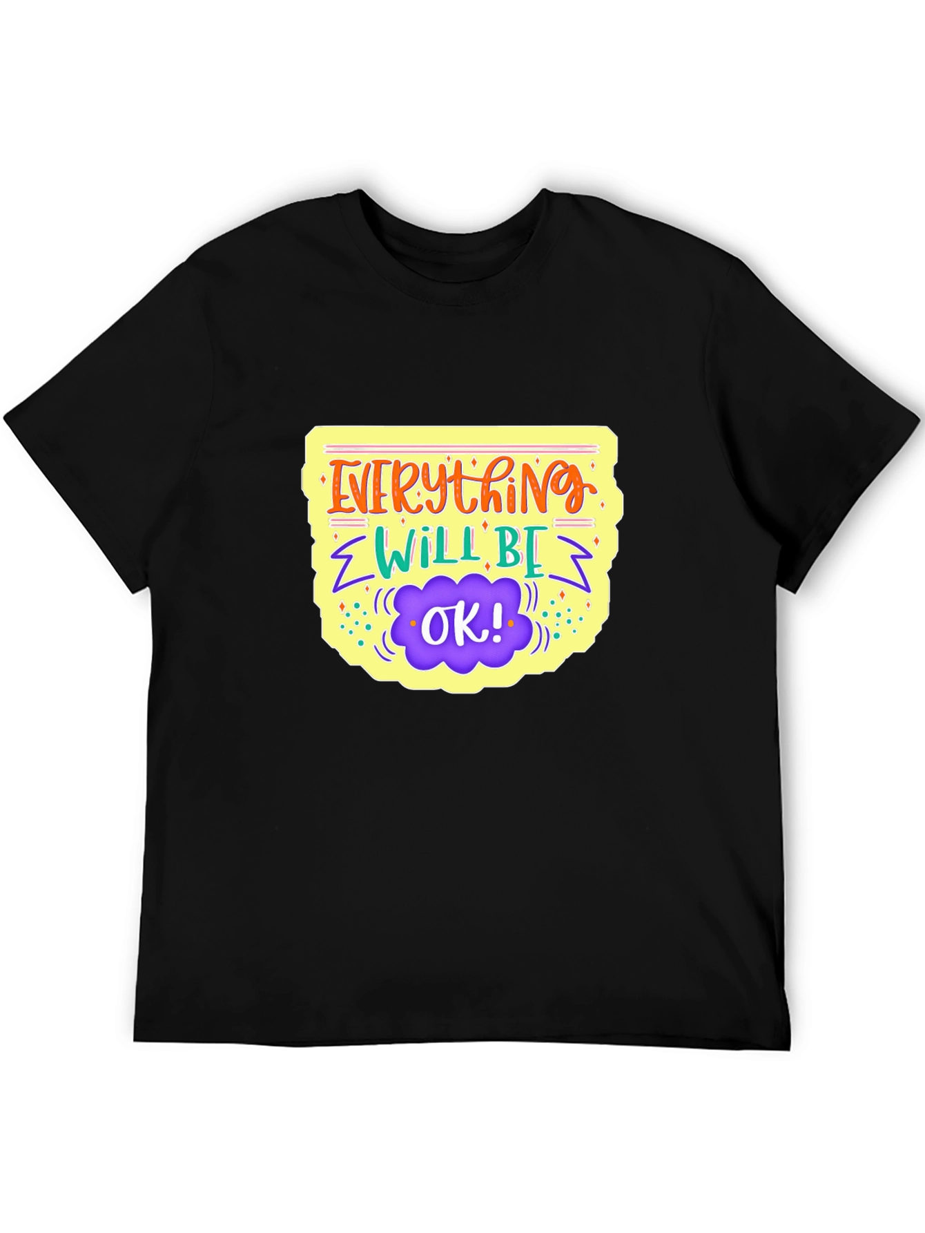 Everything Will Be Ok Black Graphic Tee