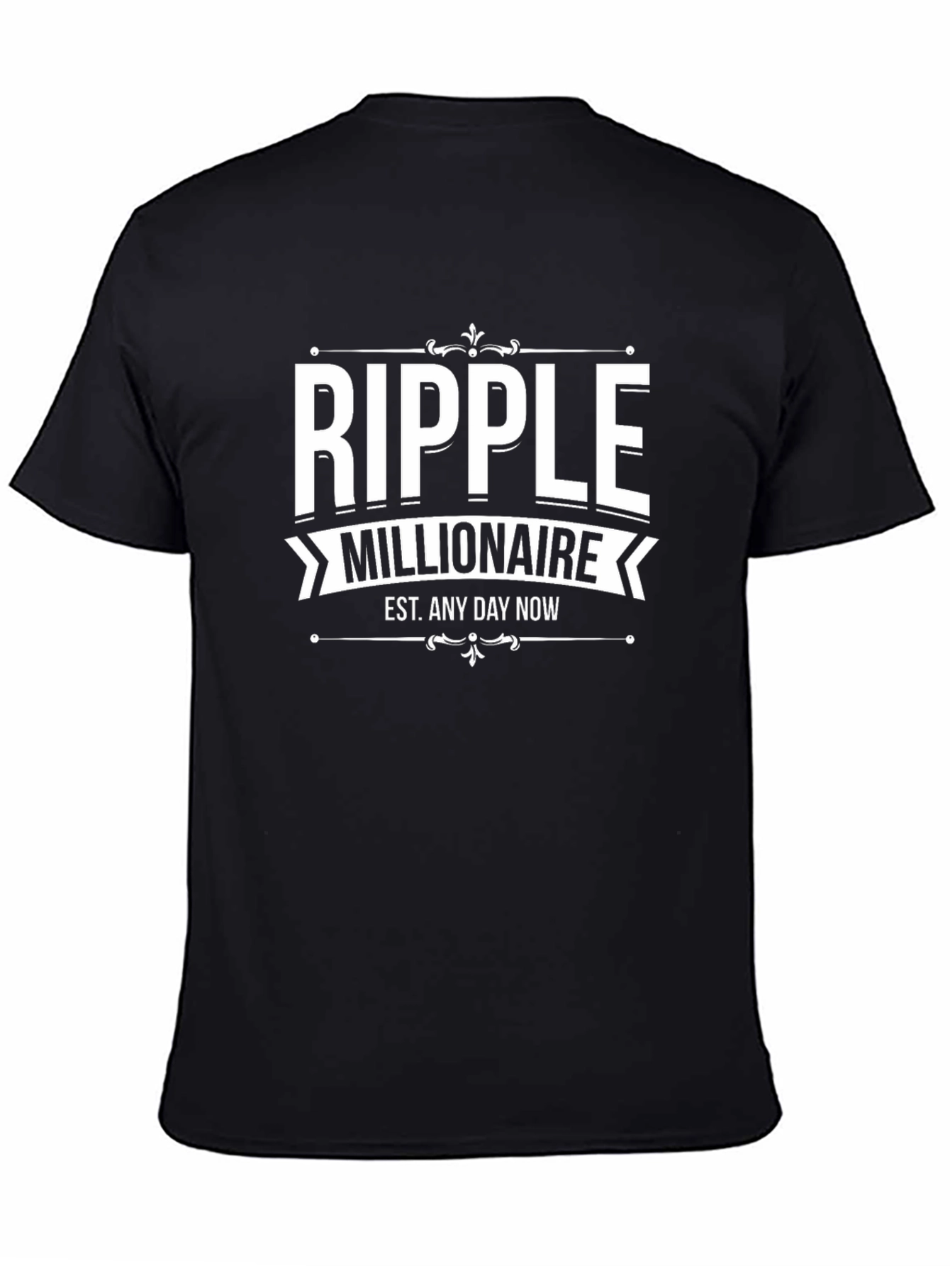 Ripple Millionaire Black Graphic T-Shirt