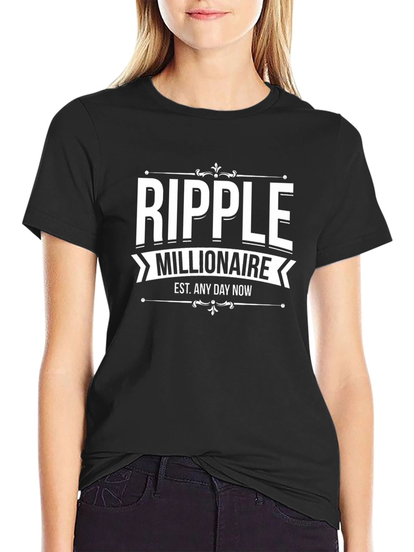 Ripple Millionaire Black Graphic T-Shirt