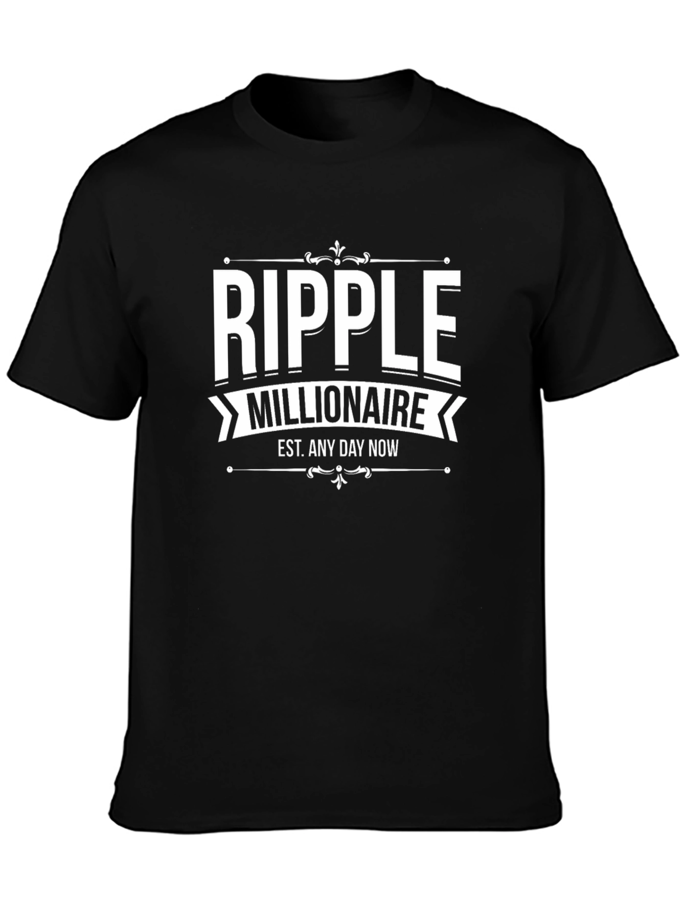Ripple Millionaire Black Graphic T-Shirt