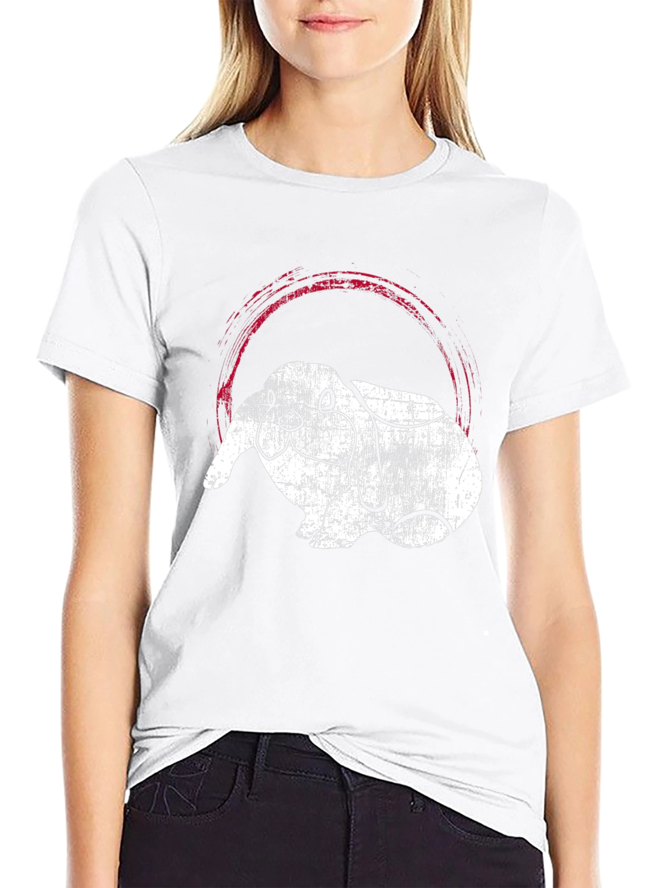 Bunny T-Shirt - Distressed Graphic Tee