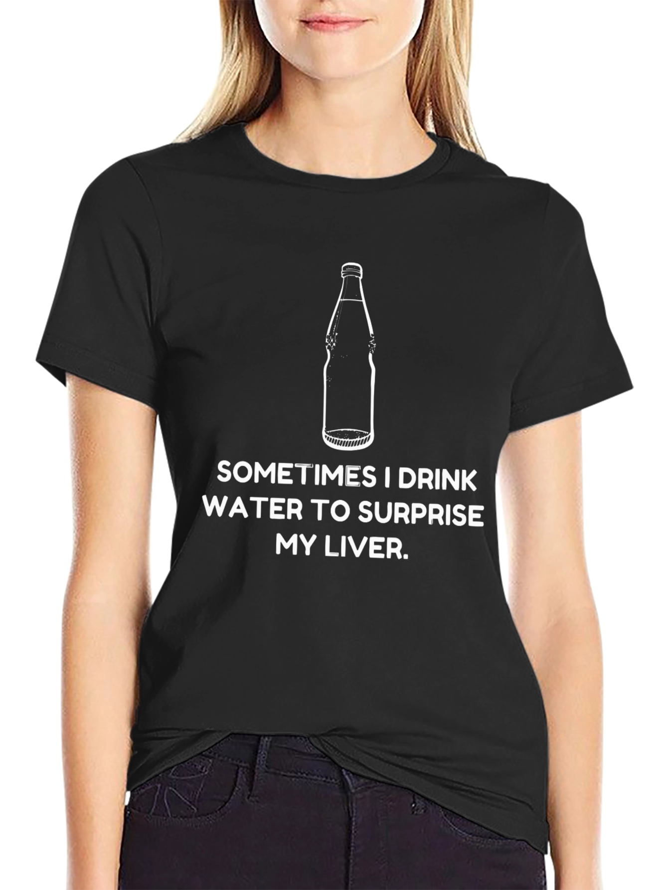 Funny Sometimes I Drink Water T-Shirt