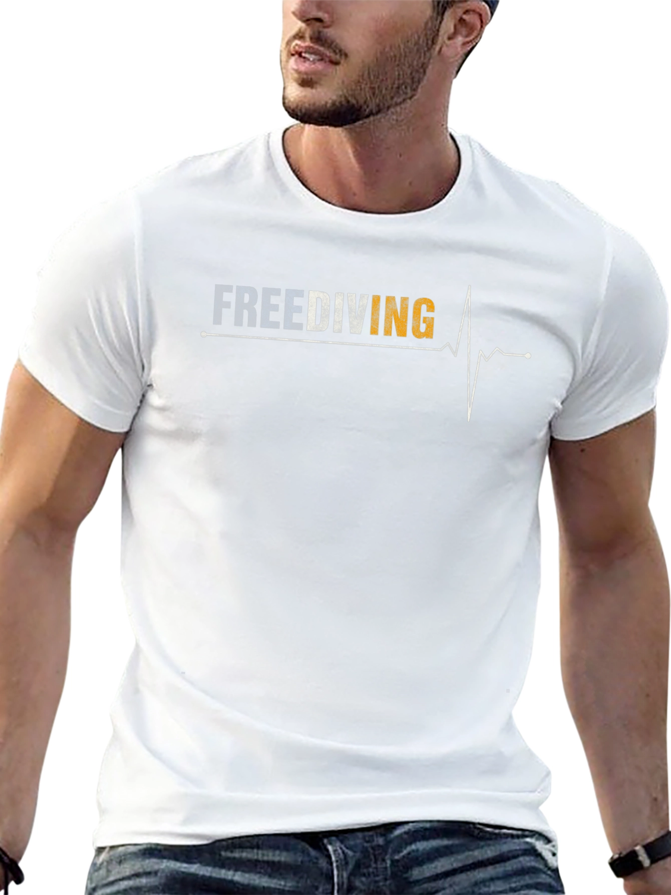 Freediving Heartbeat T-Shirt - Divers Graphic Tee