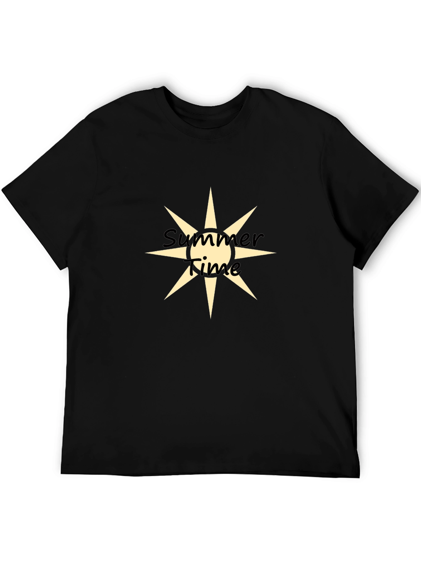 Summer Time Graphic Tee - Mens Black T-Shirt