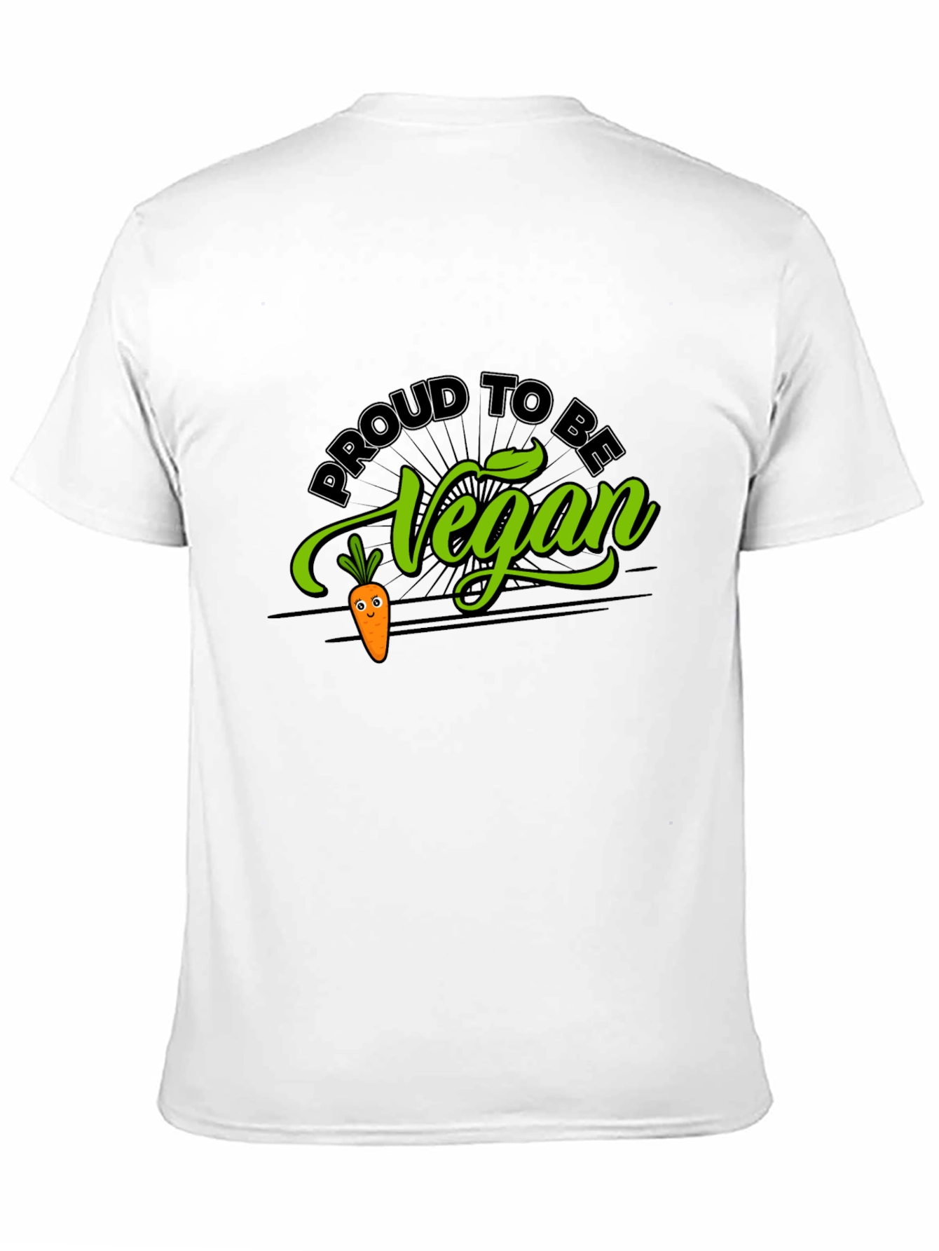 Proud To Be Vegan Graphic Tee - Black