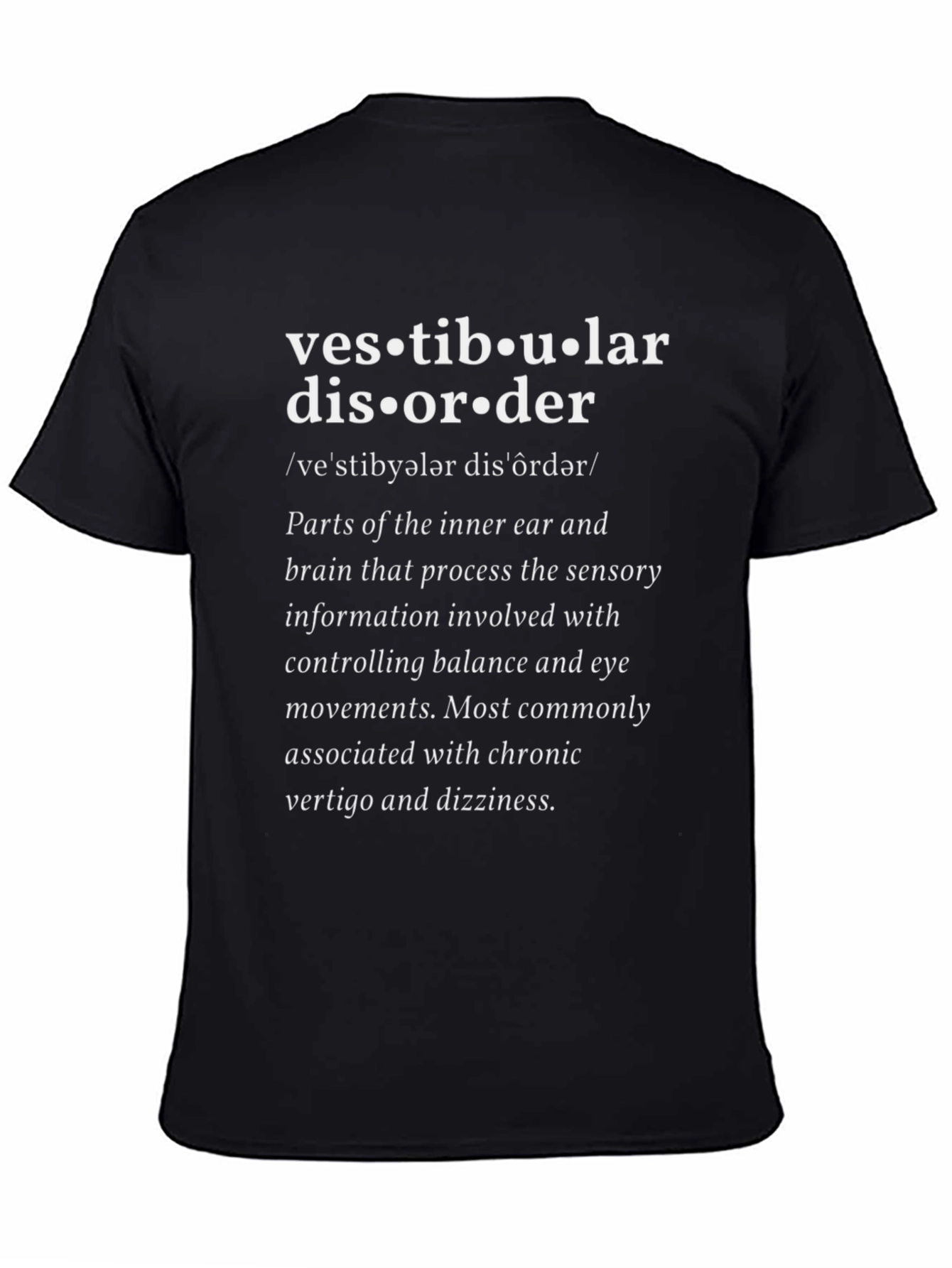 Vestibular Disorder Awareness T-Shirt - Anatomy Tee
