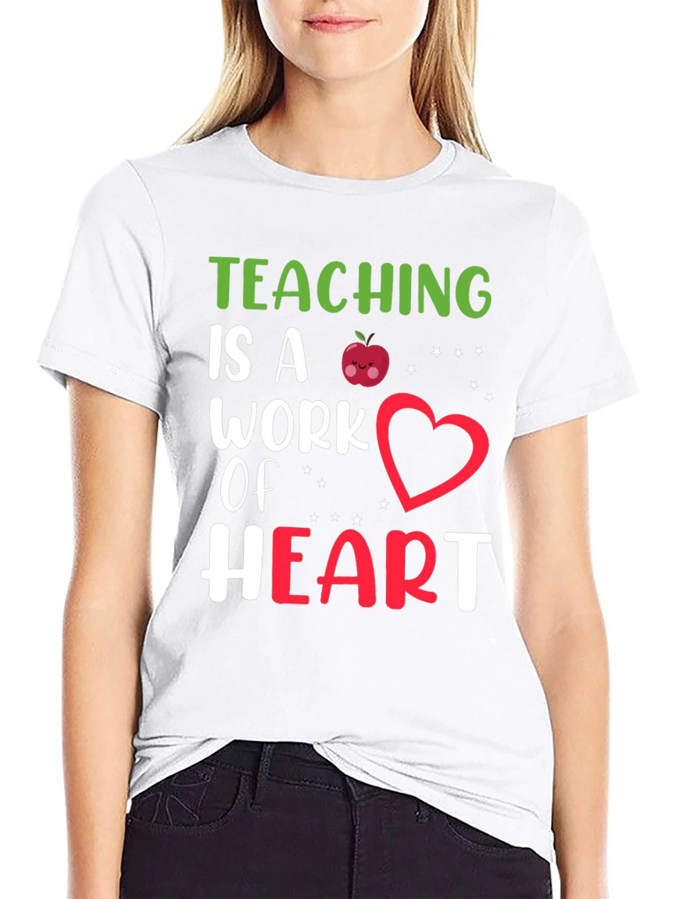 Teaching is a Work of Heart Graphic Tee