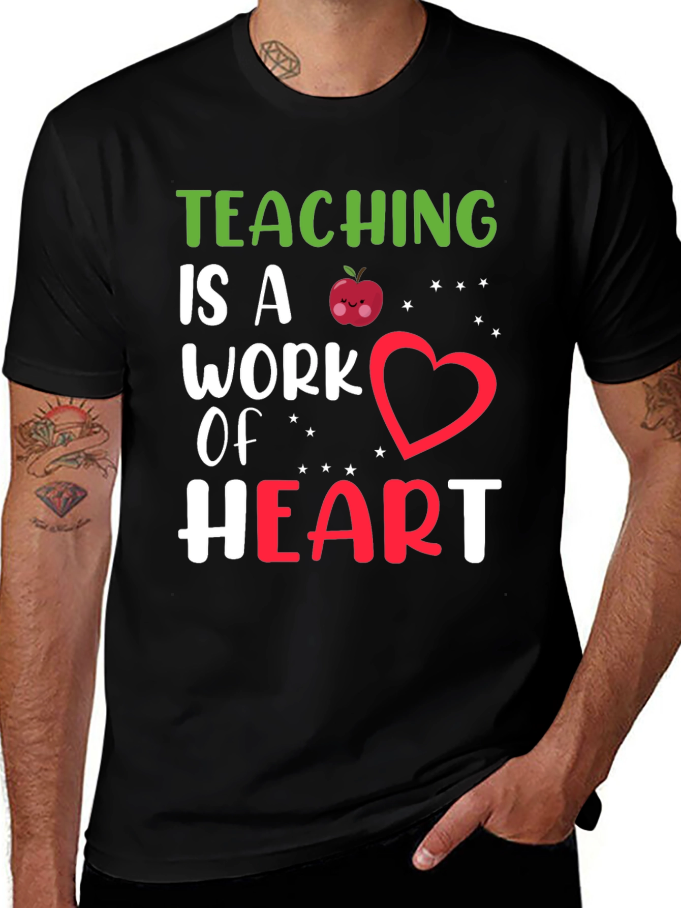 Teaching is a Work of Heart Graphic Tee