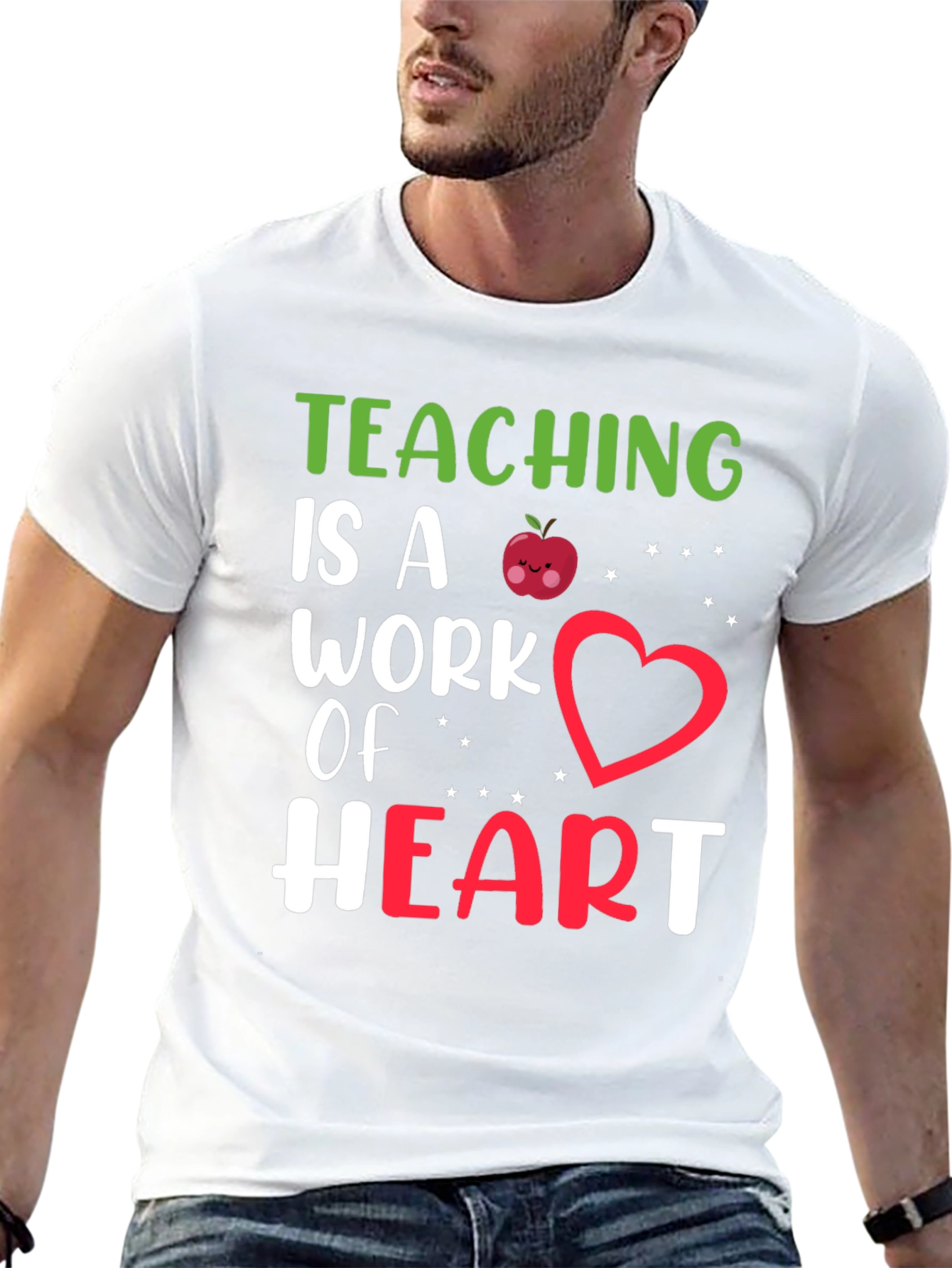 Teaching is a Work of Heart Graphic Tee