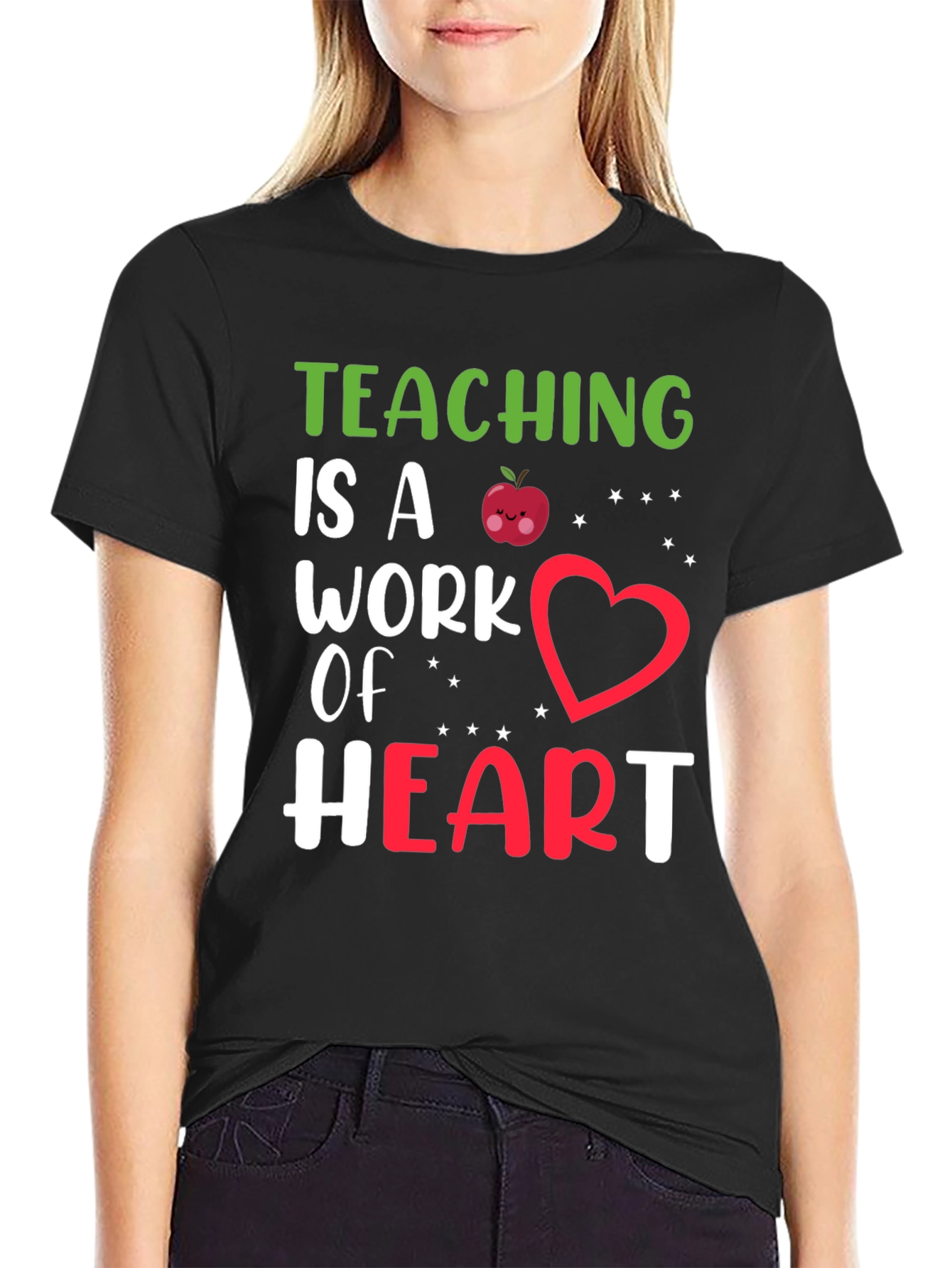 Teaching is a Work of Heart Graphic Tee
