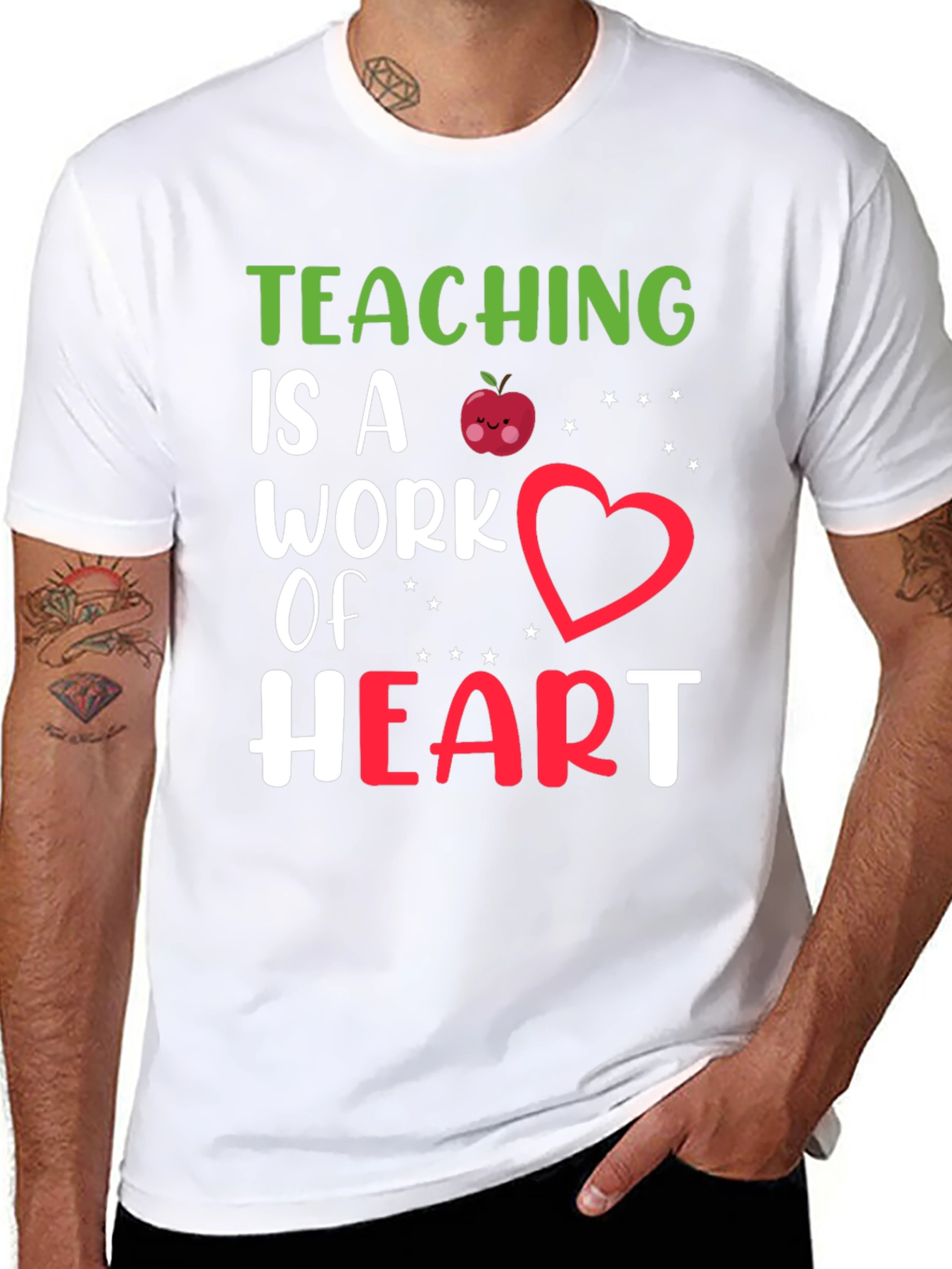Teaching is a Work of Heart Graphic Tee