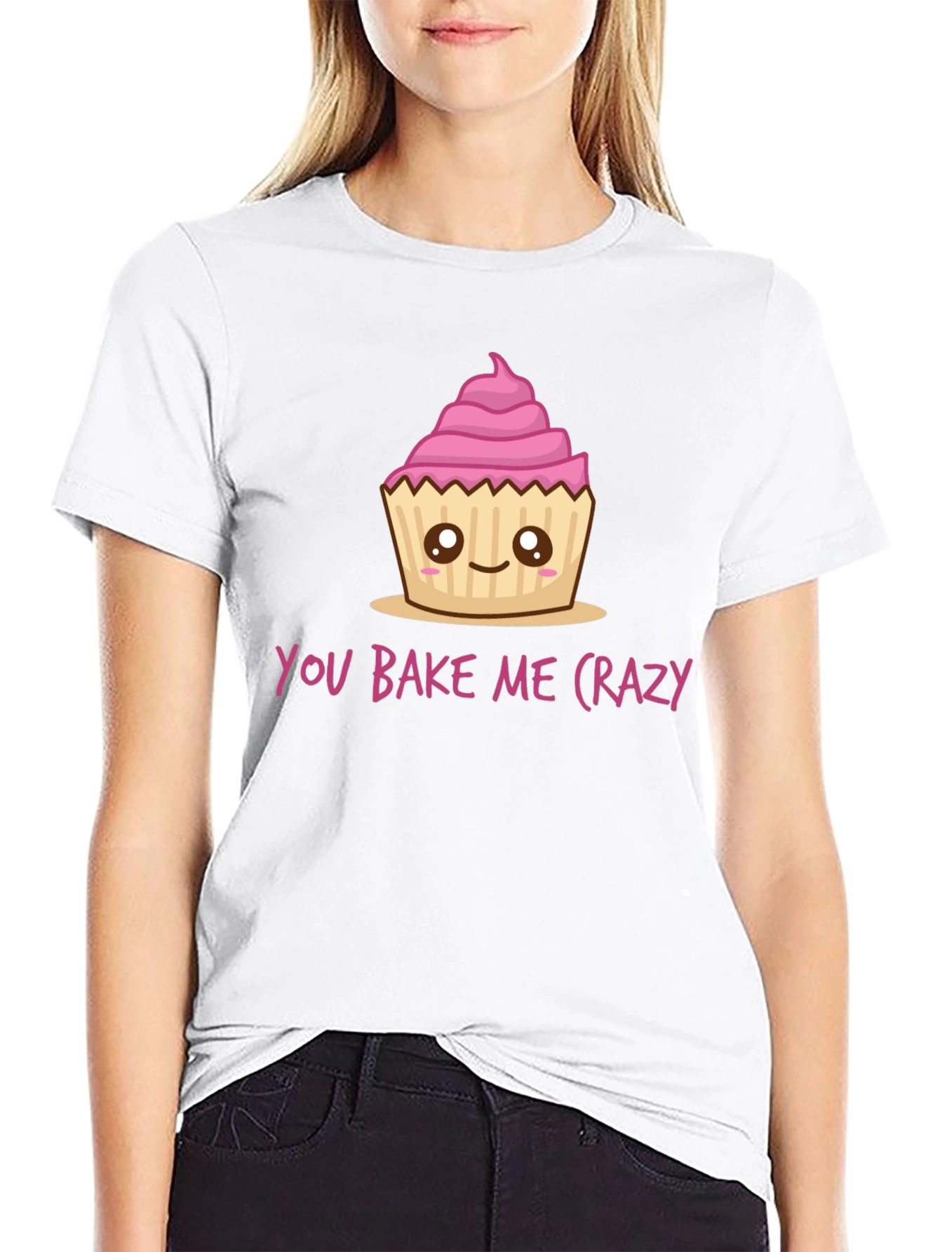 You Bake Me Crazy Cupcake Graphic Tee