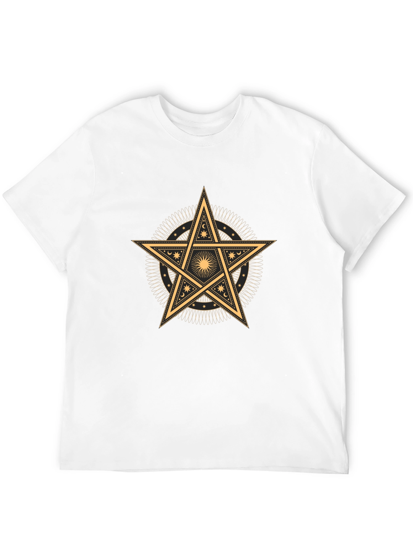 Occult Star Graphic Tee - Black Cotton Blend