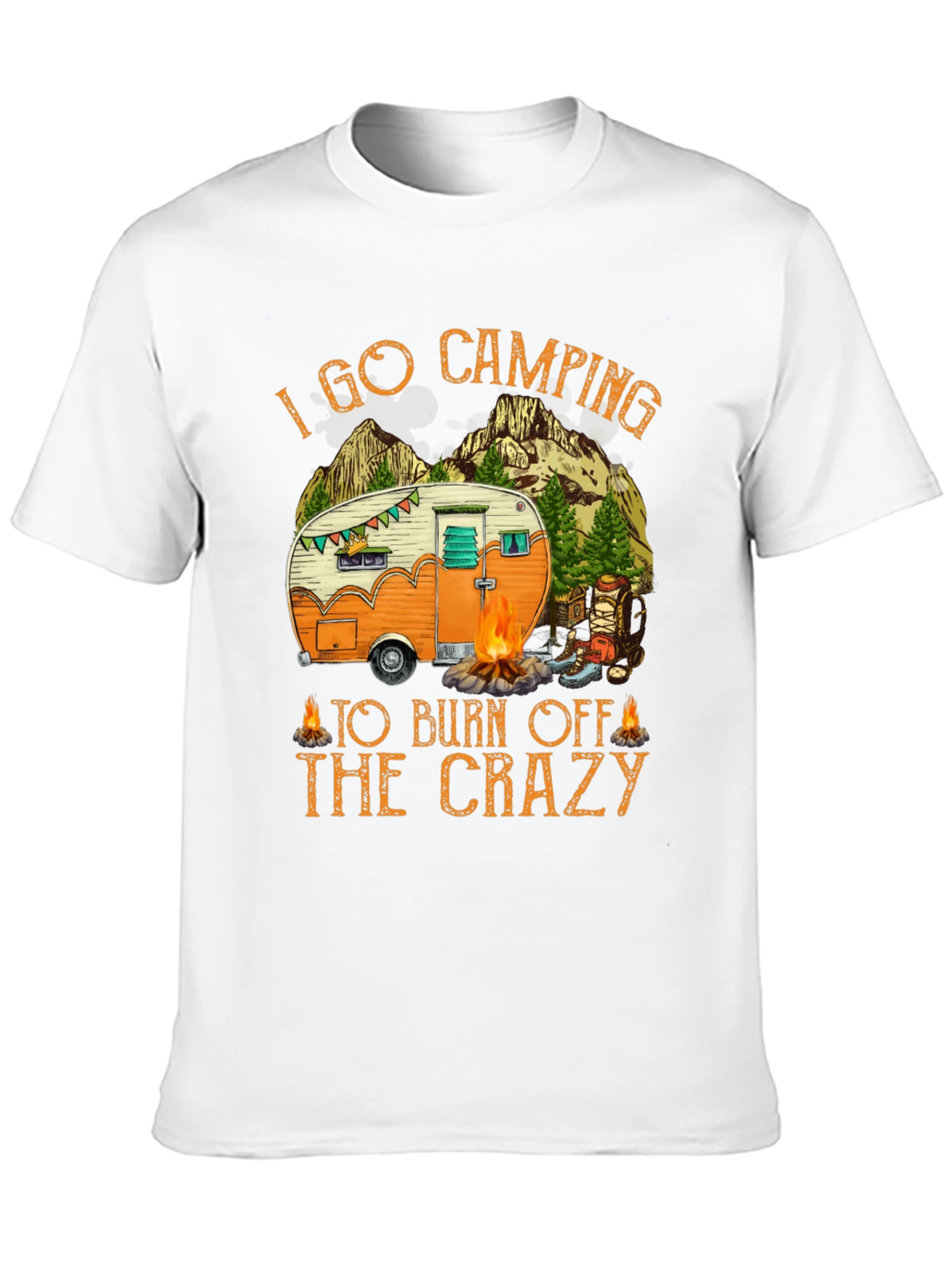 Camping Burn Off Crazy Graphic Tee