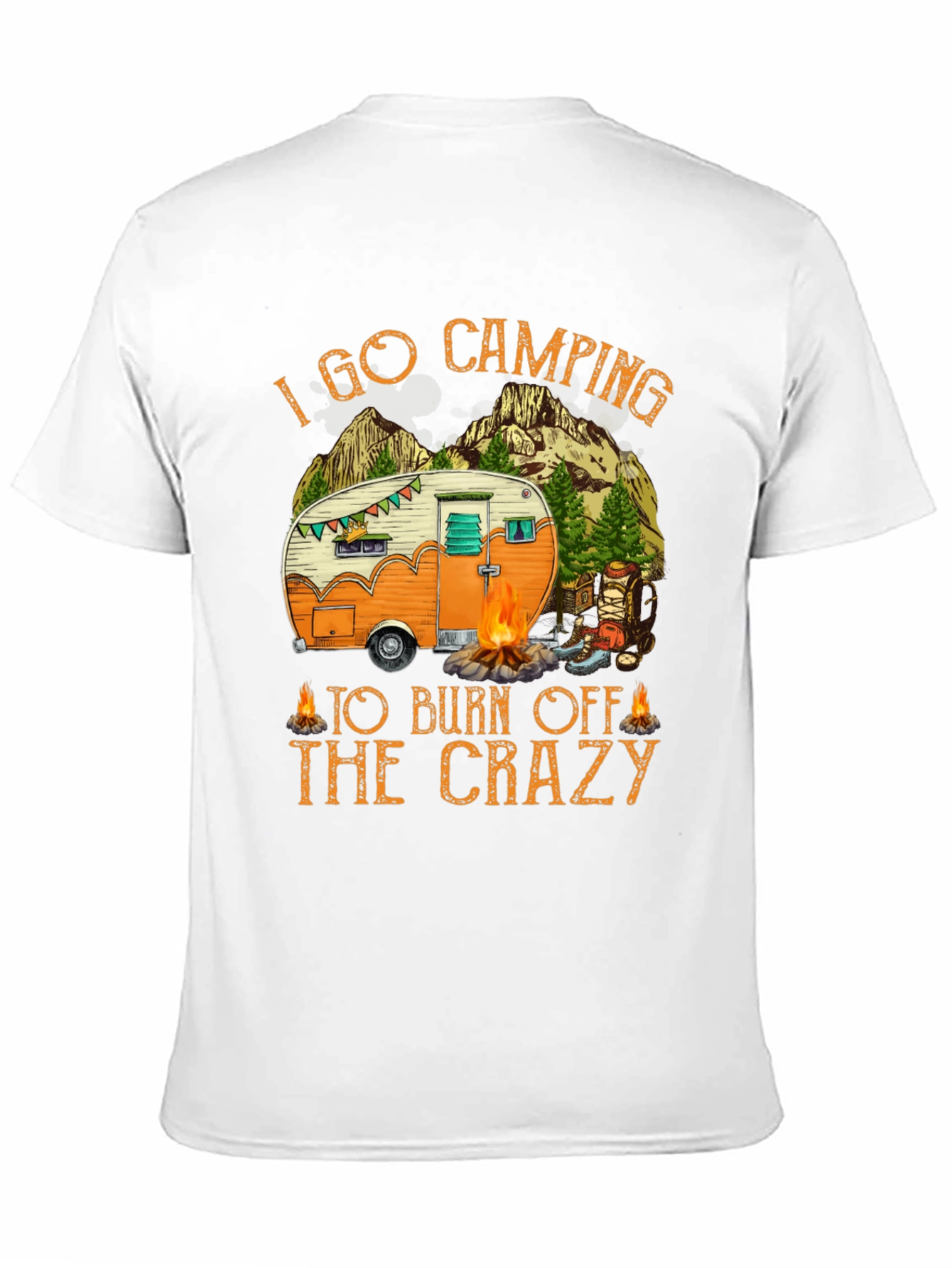 Camping Burn Off Crazy Graphic Tee