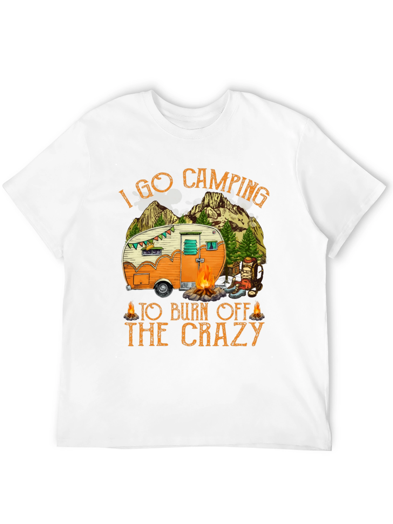 Camping Burn Off Crazy Graphic Tee