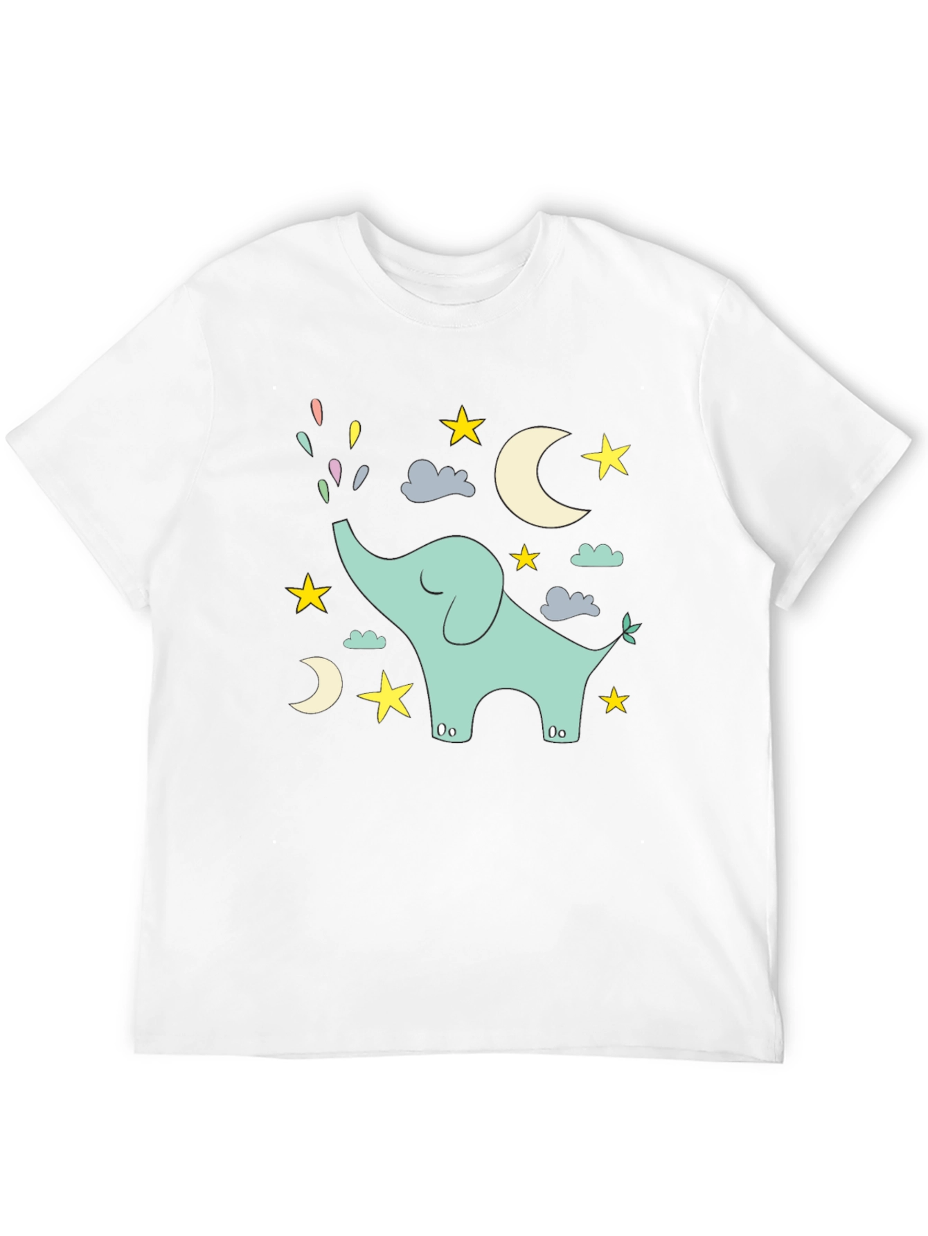 Dreamy Elephant Graphic Tee - Black