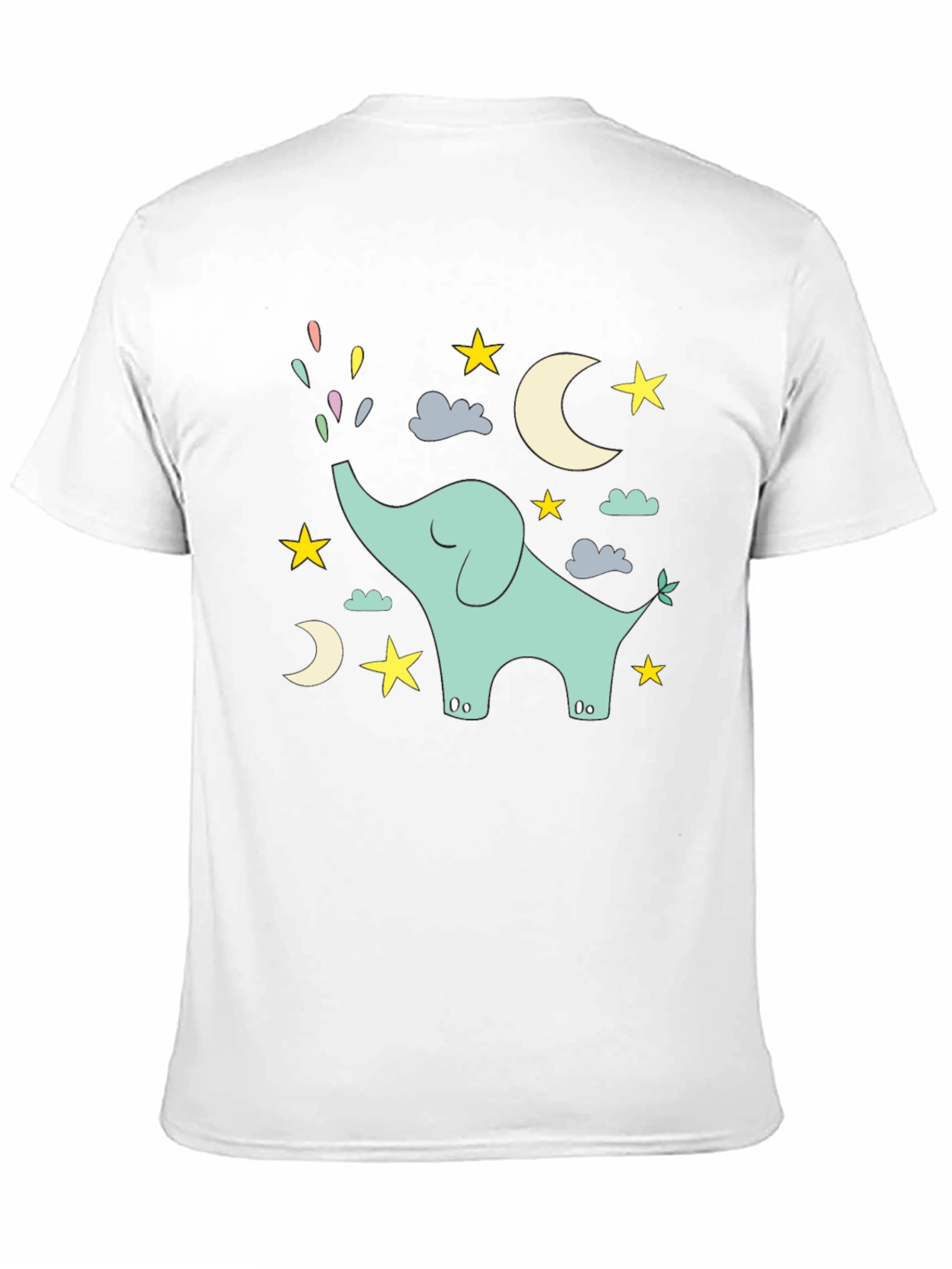 Dreamy Elephant Graphic Tee - Black