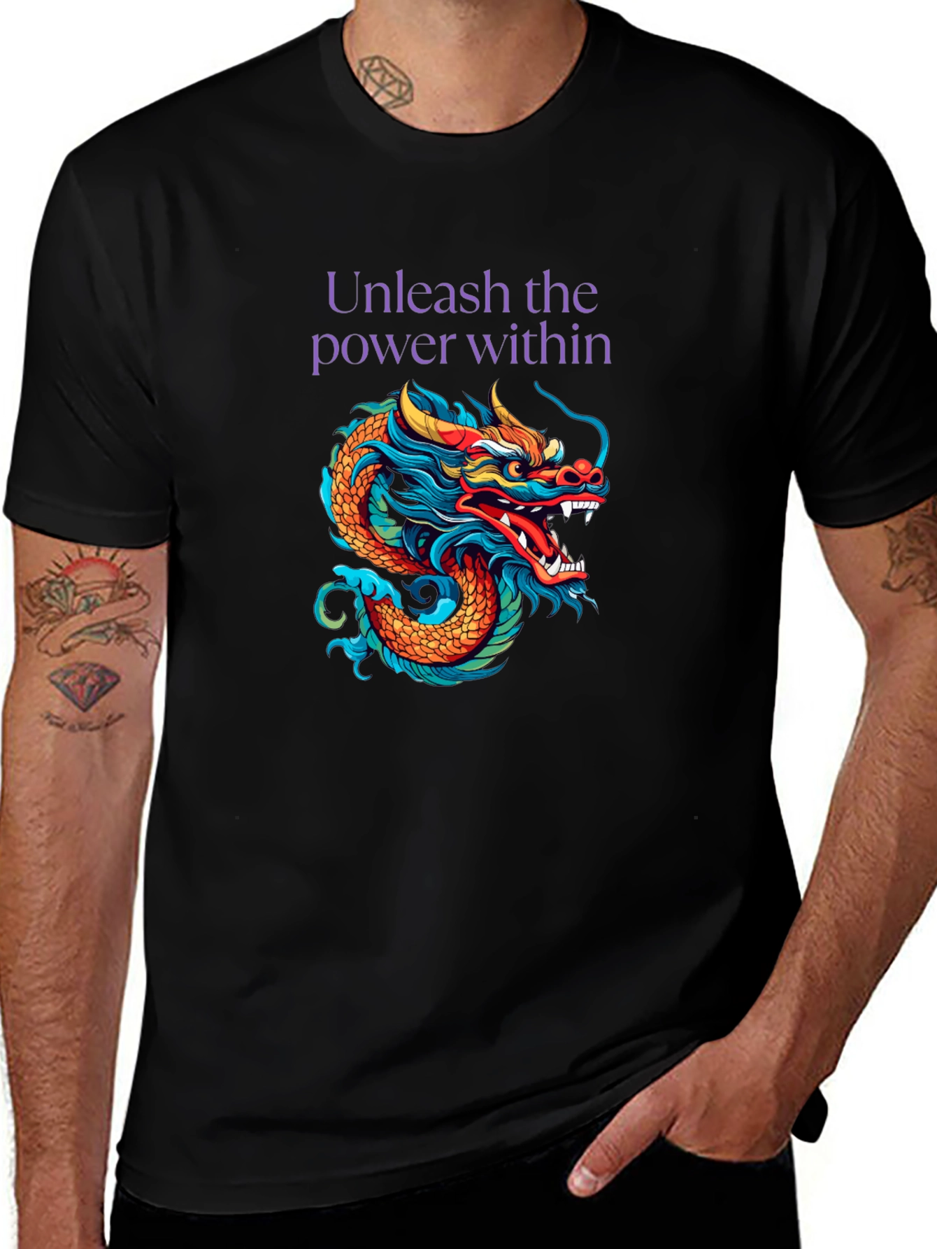 Unleash the Dragon Black Graphic Tee
