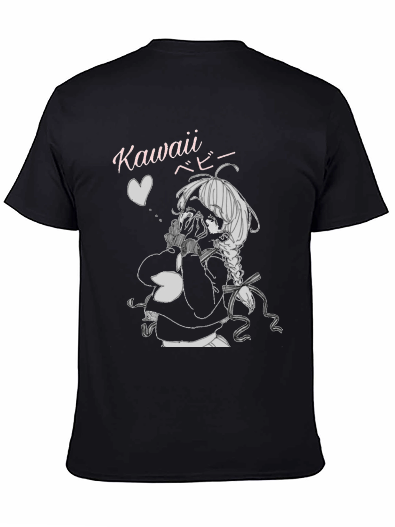 Kawaii Anime Graphic Tee - Black Unisex T-Shirt