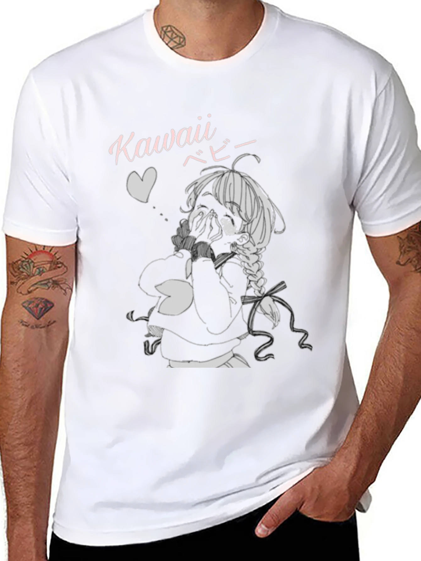 Kawaii Anime Graphic Tee - Black Unisex T-Shirt