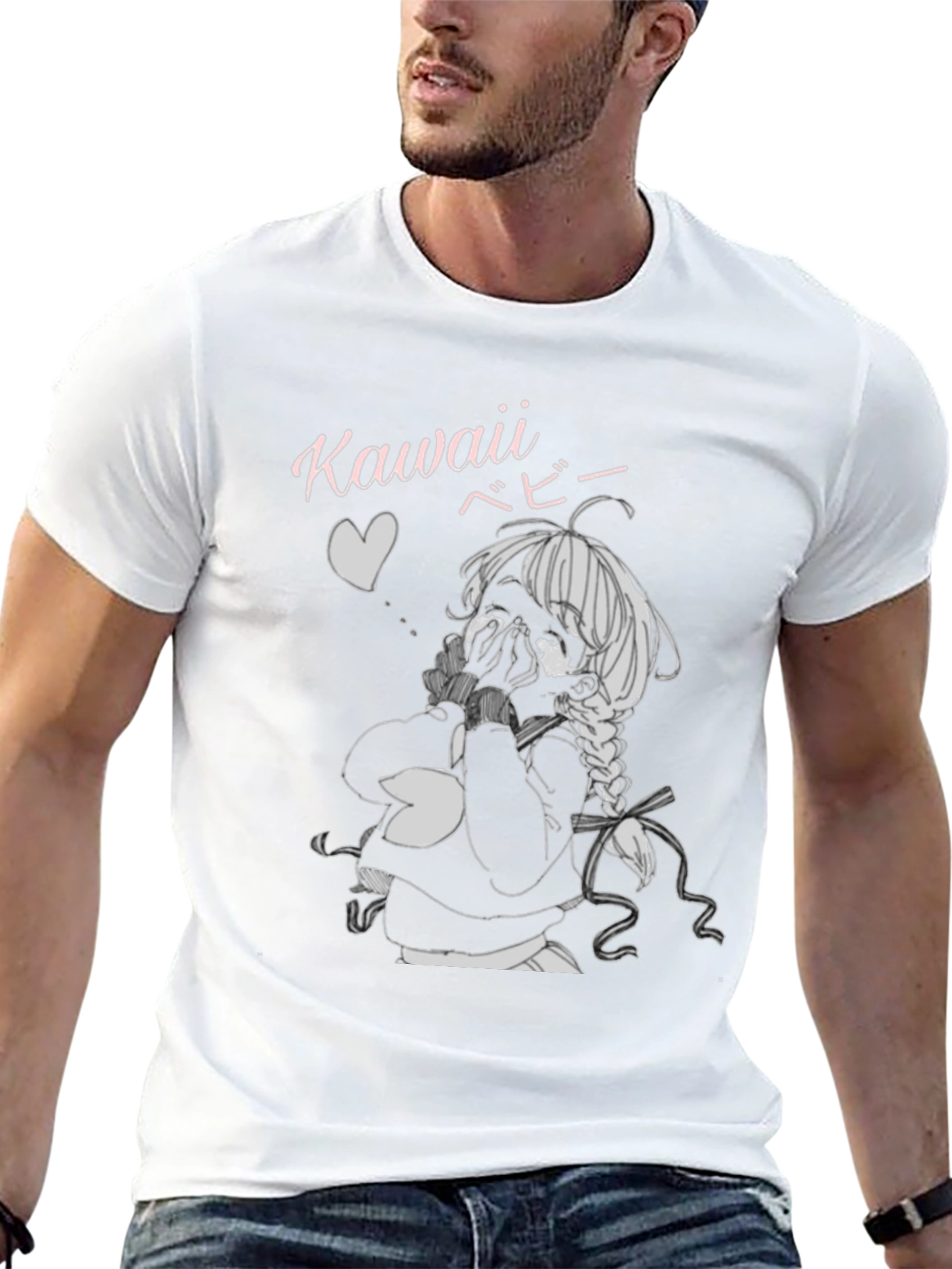 Kawaii Anime Graphic Tee - Black Unisex T-Shirt