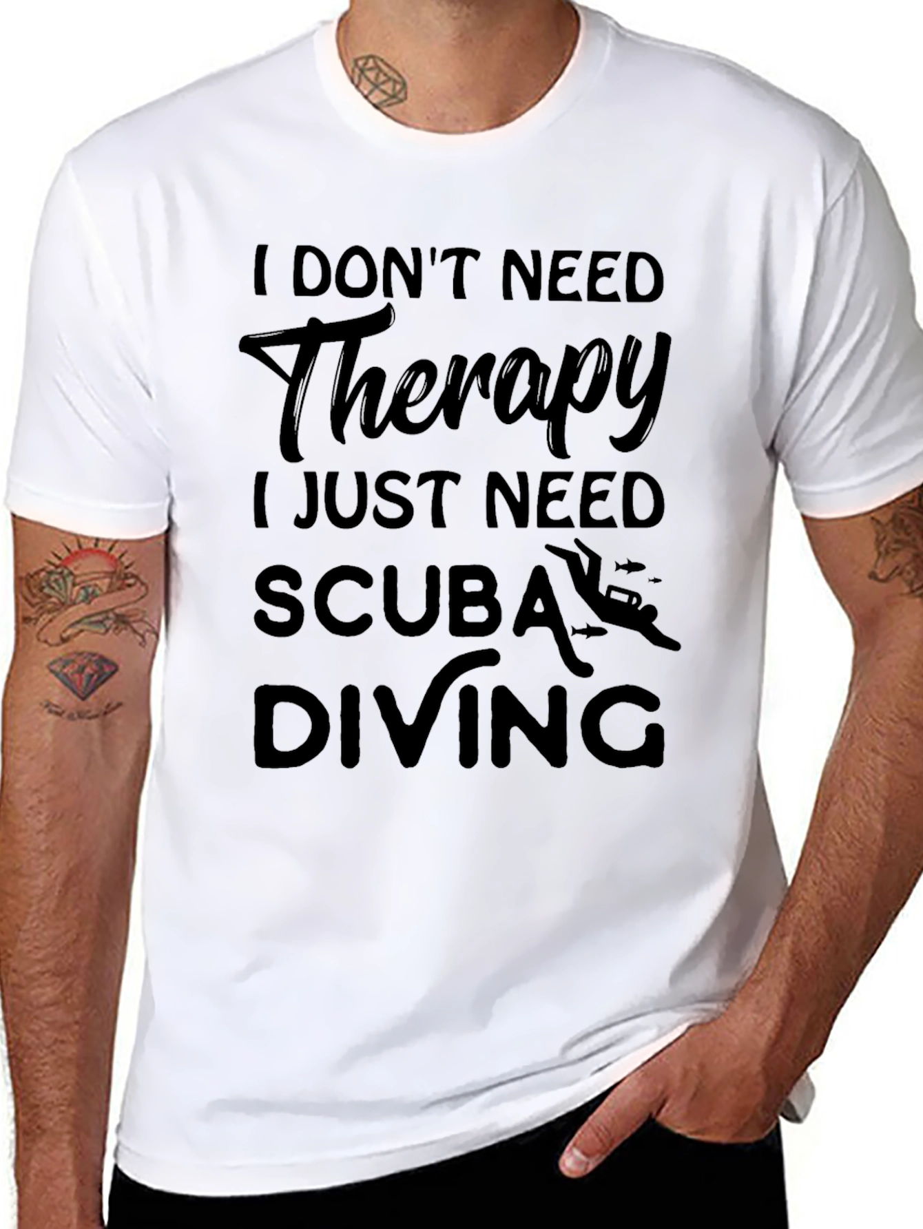 Scuba Diving Therapy T-Shirt Diver Gift