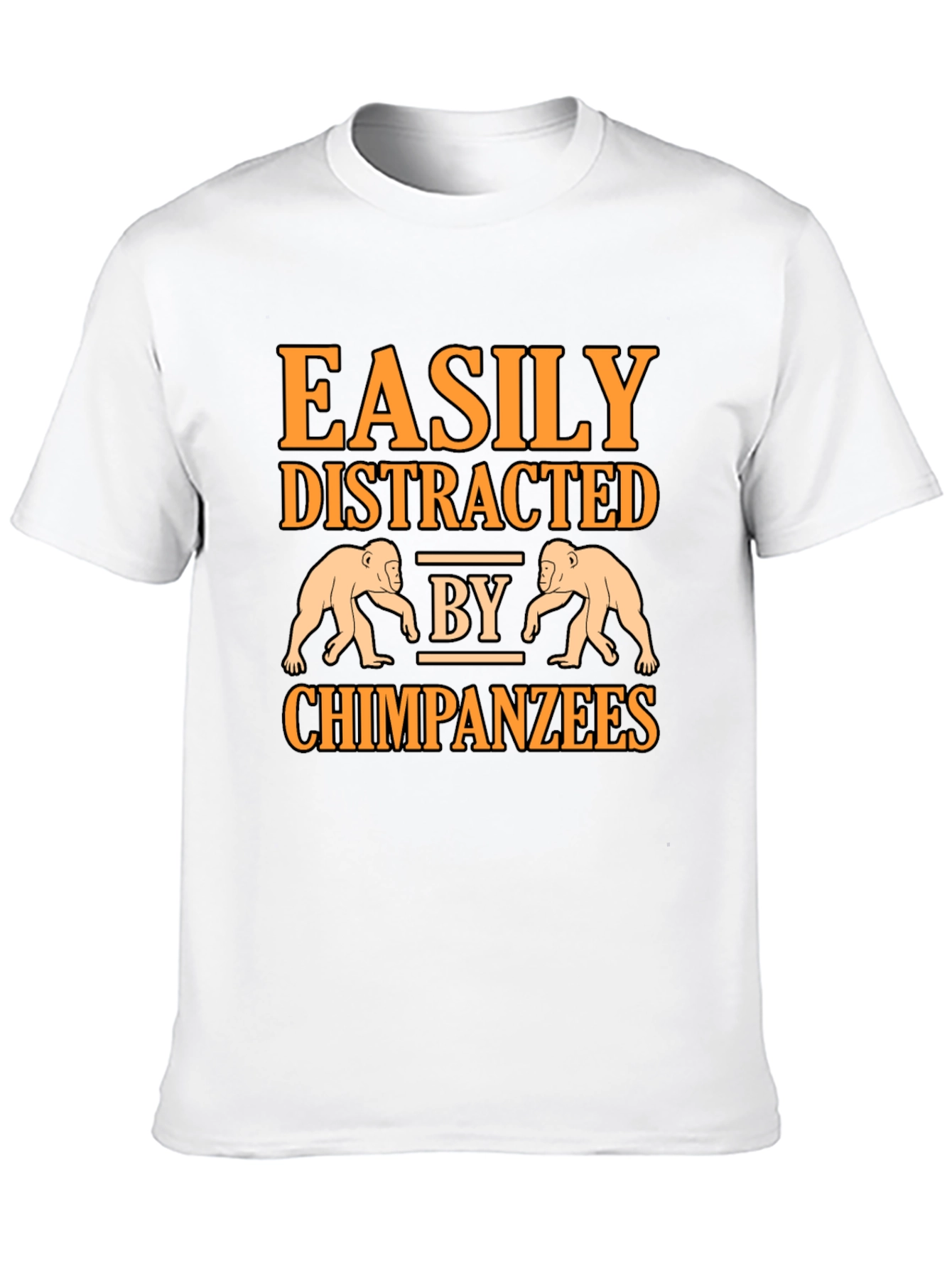 Easily Distracted by Chimpanzees Graphic T-Shirt