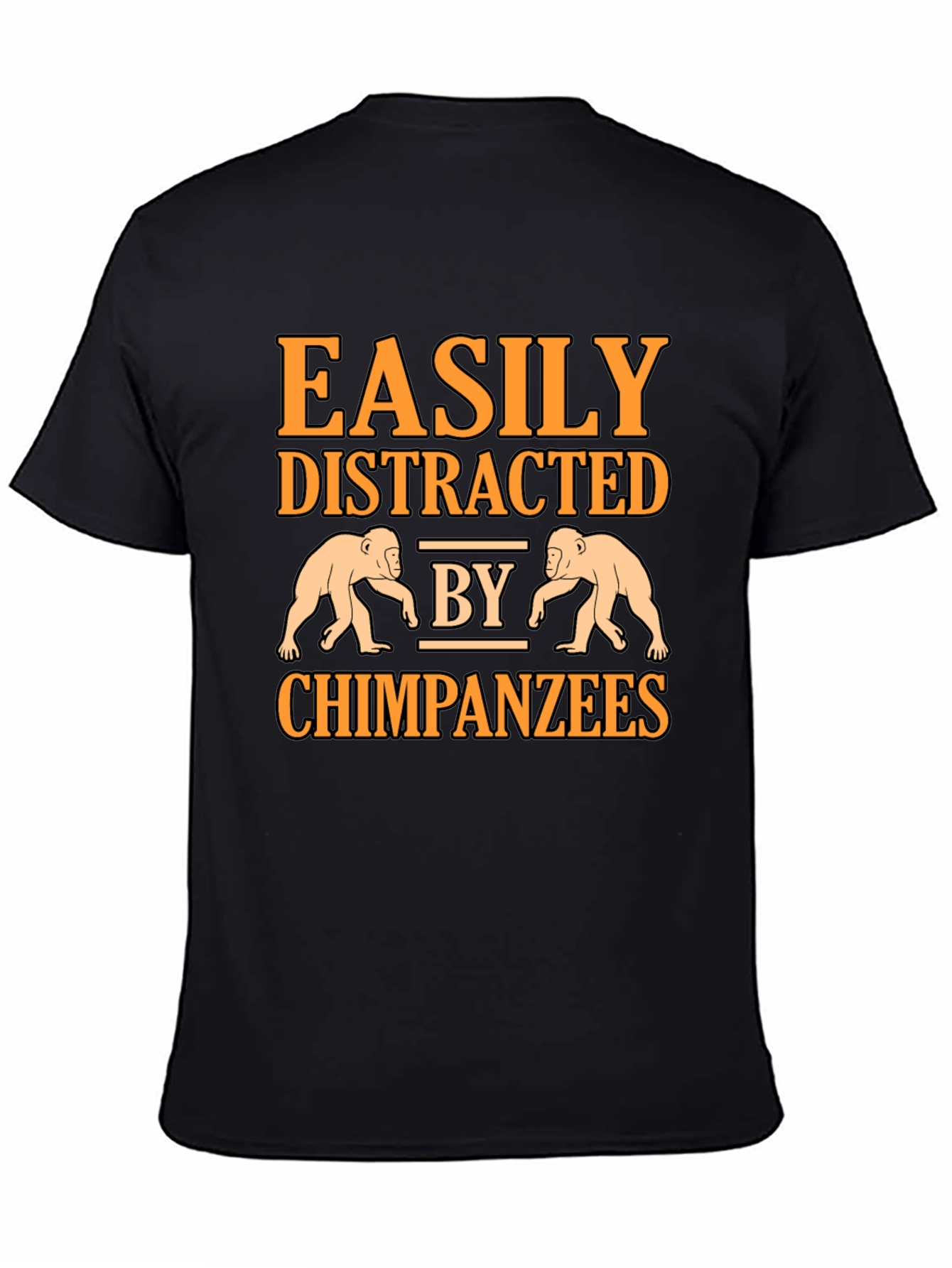 Easily Distracted by Chimpanzees Graphic T-Shirt
