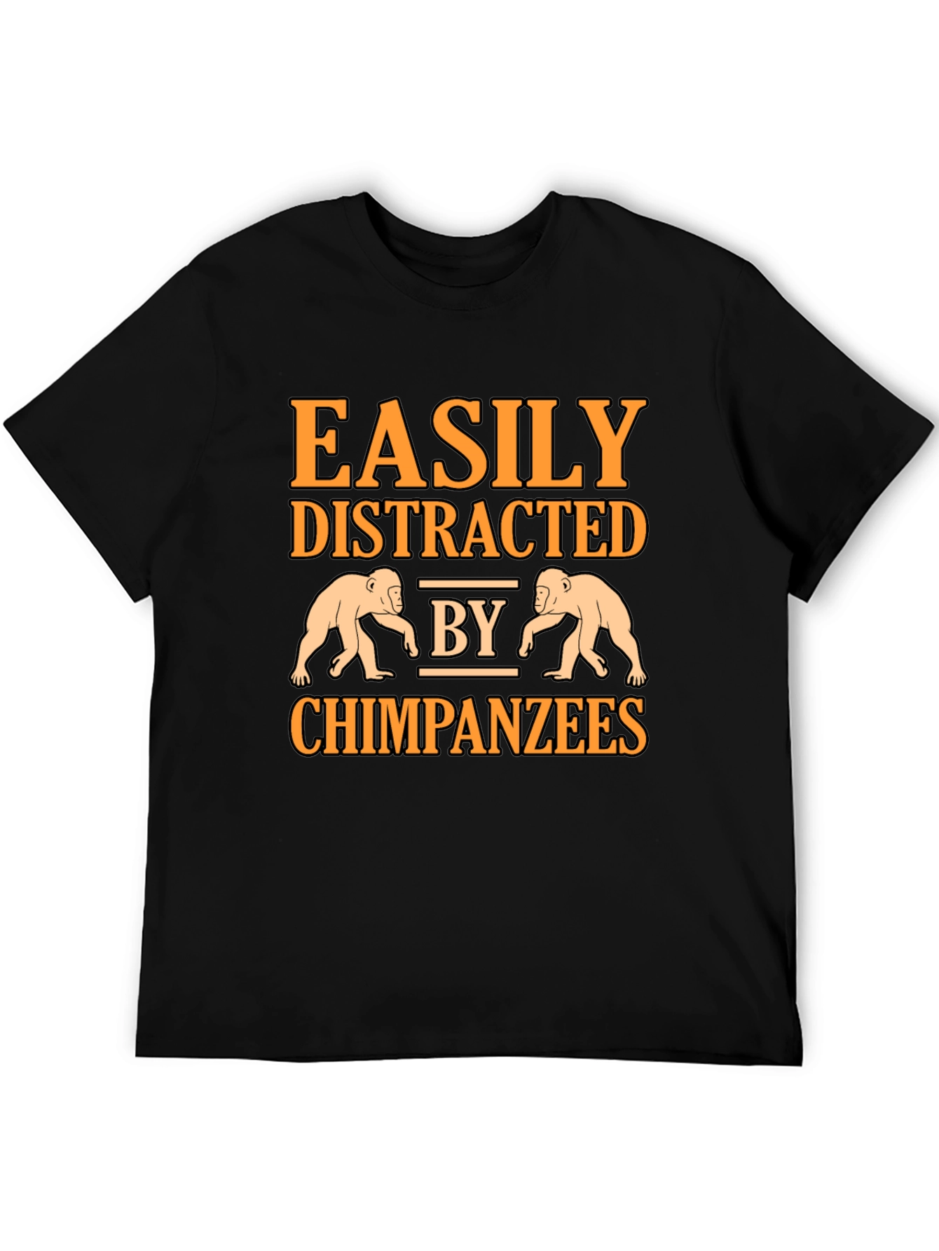Easily Distracted by Chimpanzees Graphic T-Shirt