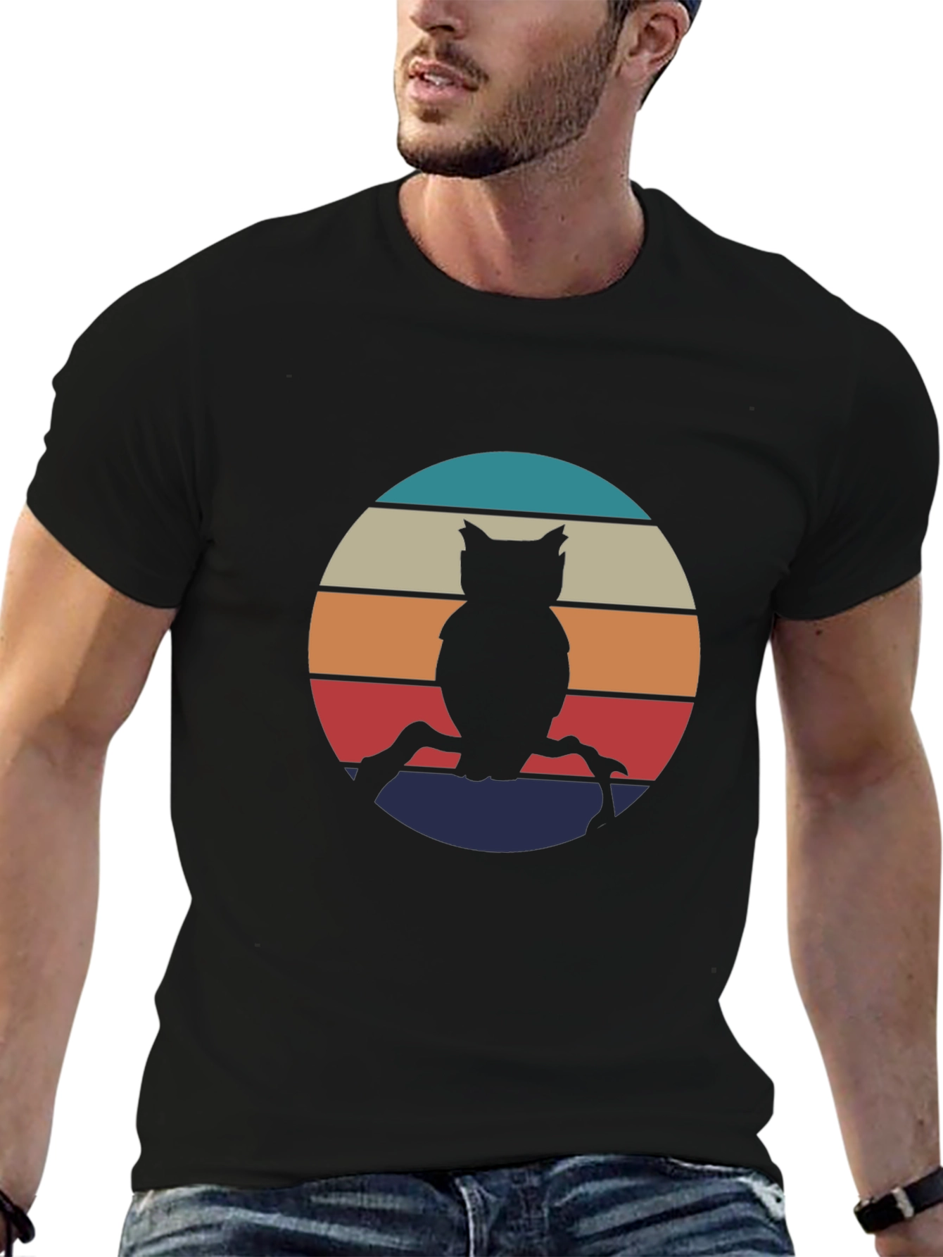 Retro Owl Silhouette Graphic Tee