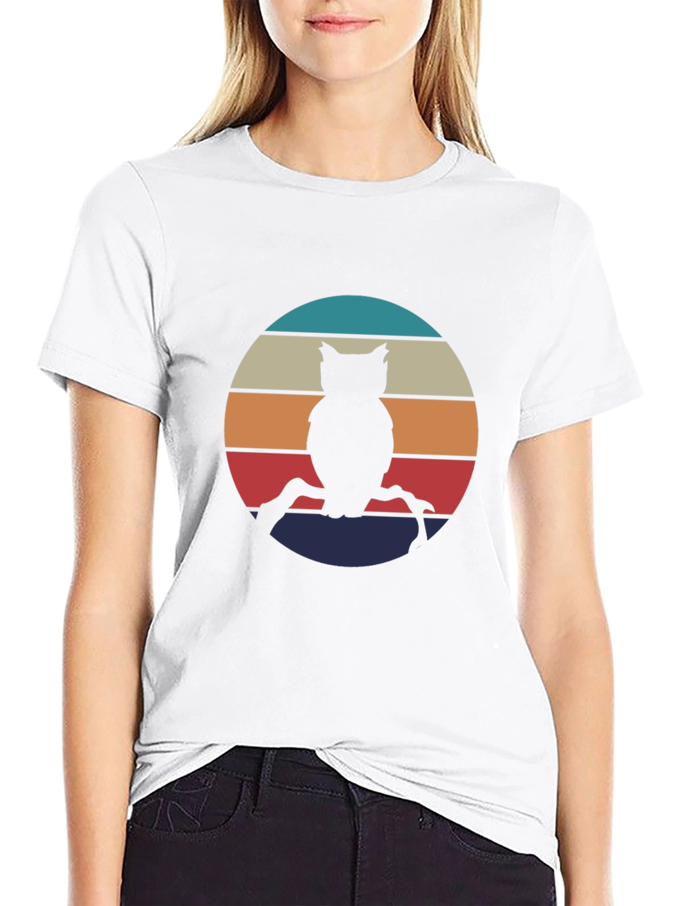 Retro Owl Silhouette Graphic Tee