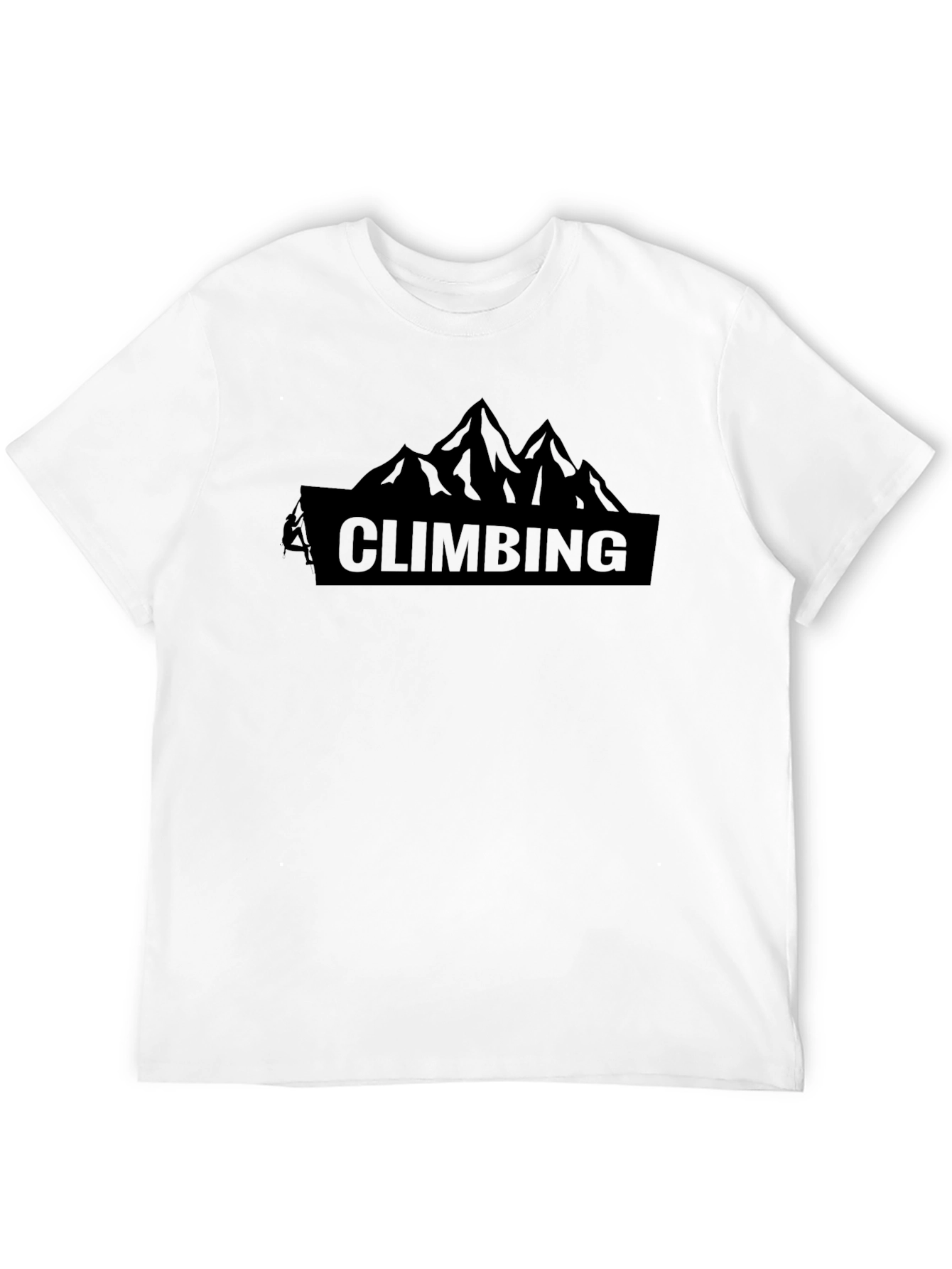 Climbing Mountain Graphic T-Shirt - Black