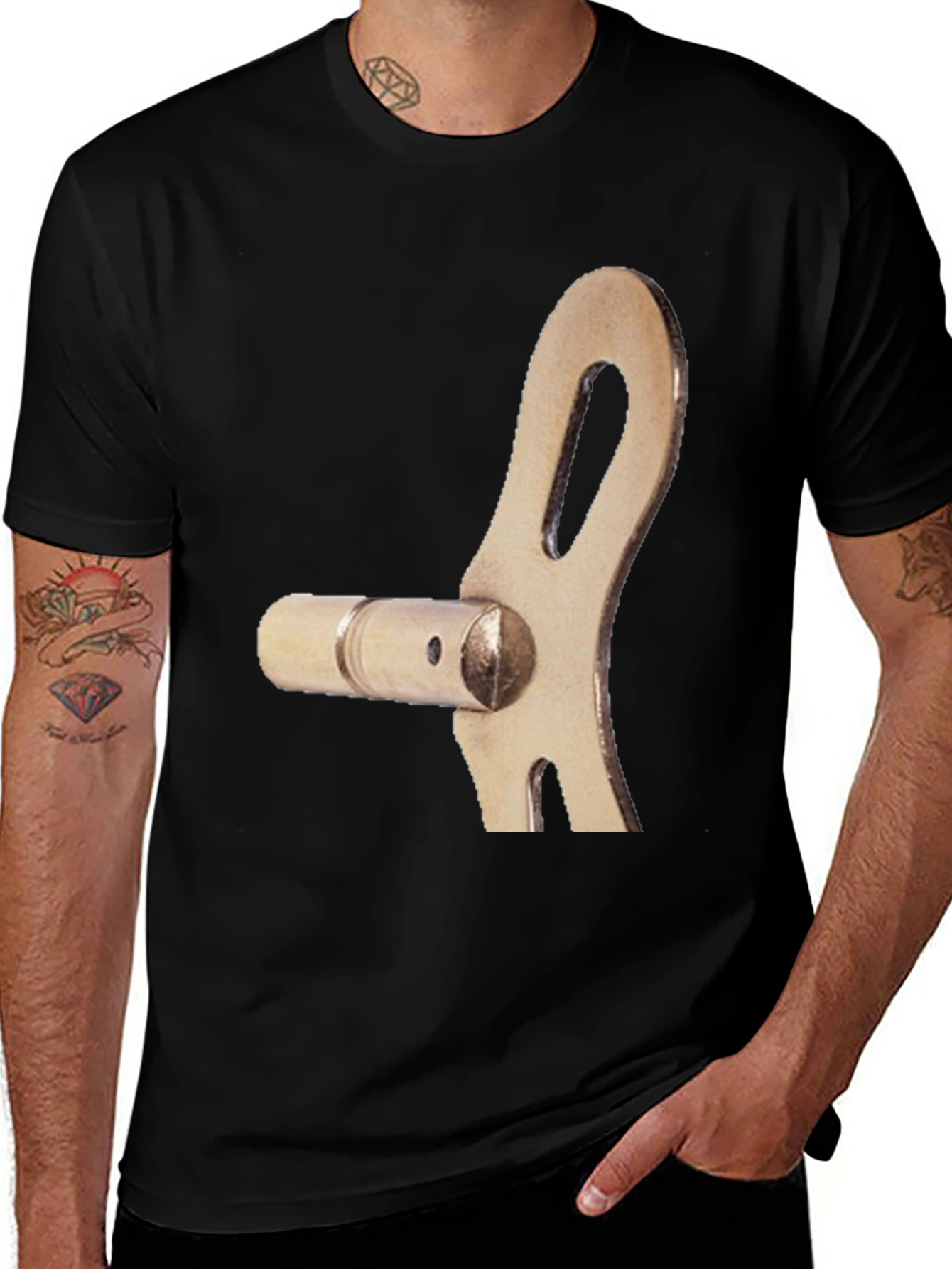 Novelty Mechanical Part Graphic T-Shirt