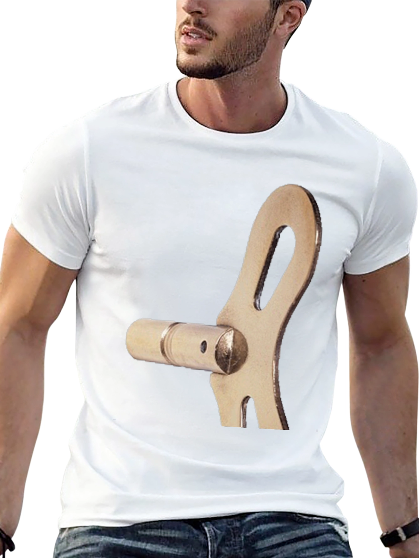 Novelty Mechanical Part Graphic T-Shirt