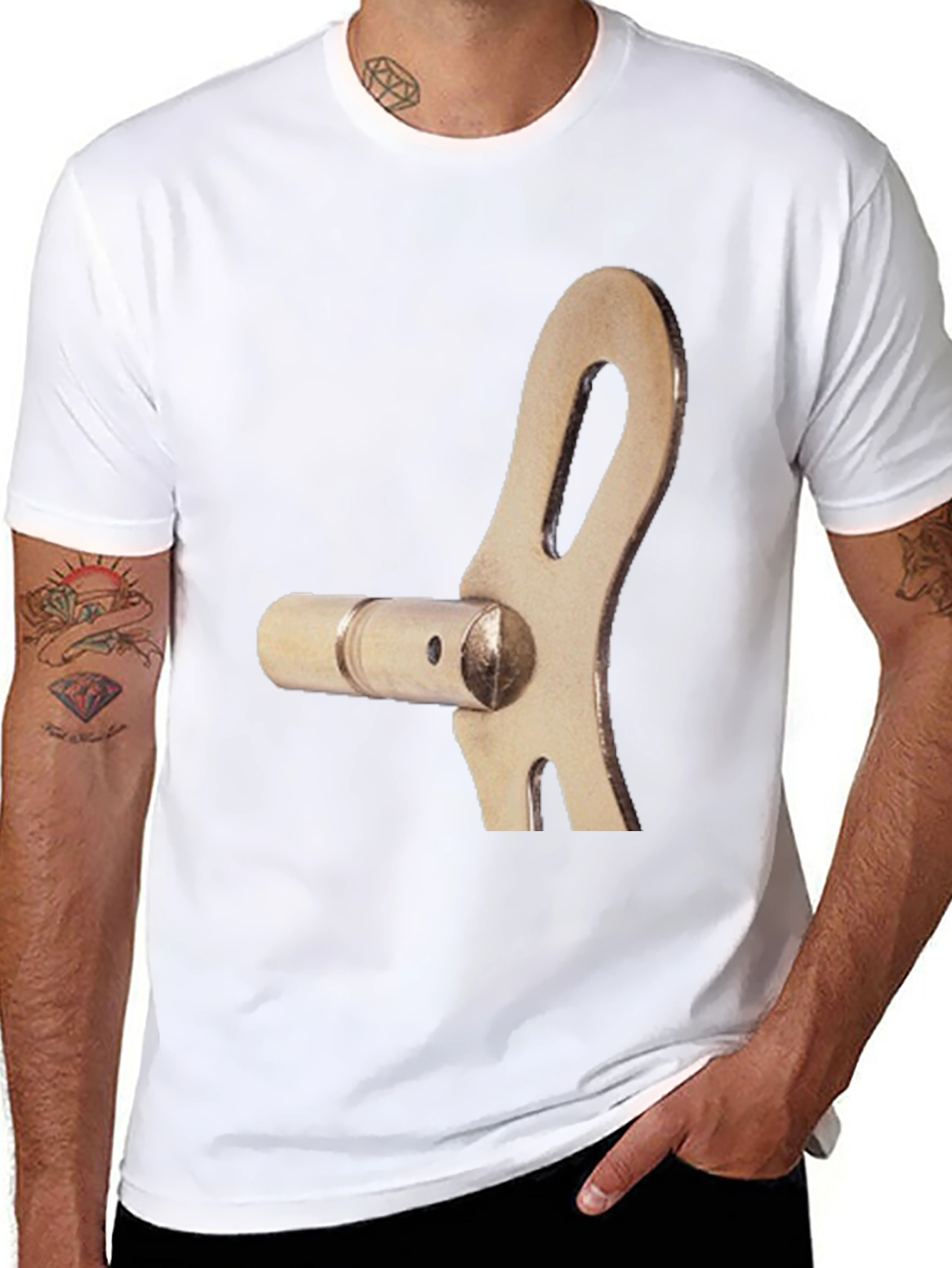 Novelty Mechanical Part Graphic T-Shirt