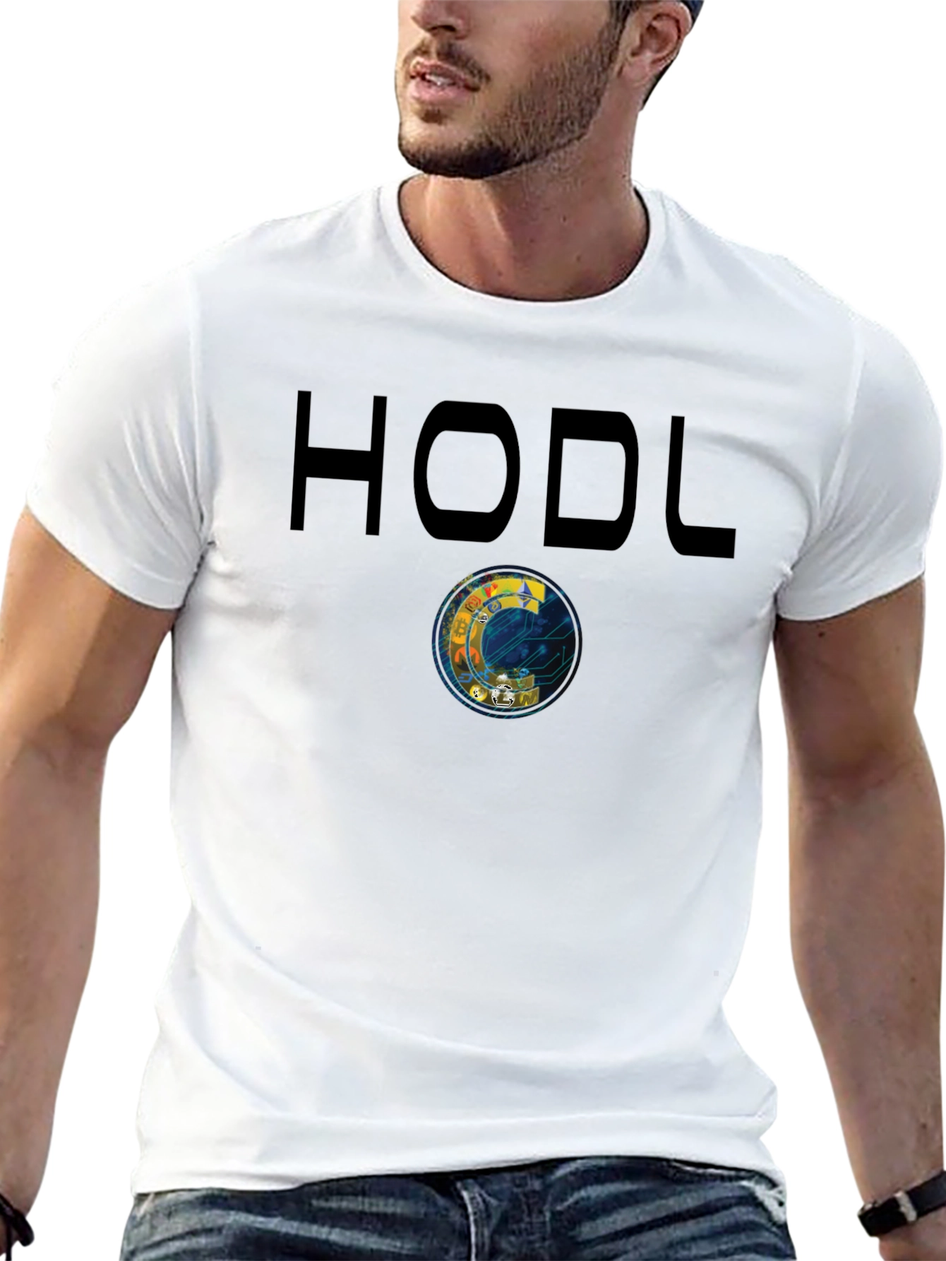 HODL Crypto T-Shirt - Bitcoin Design