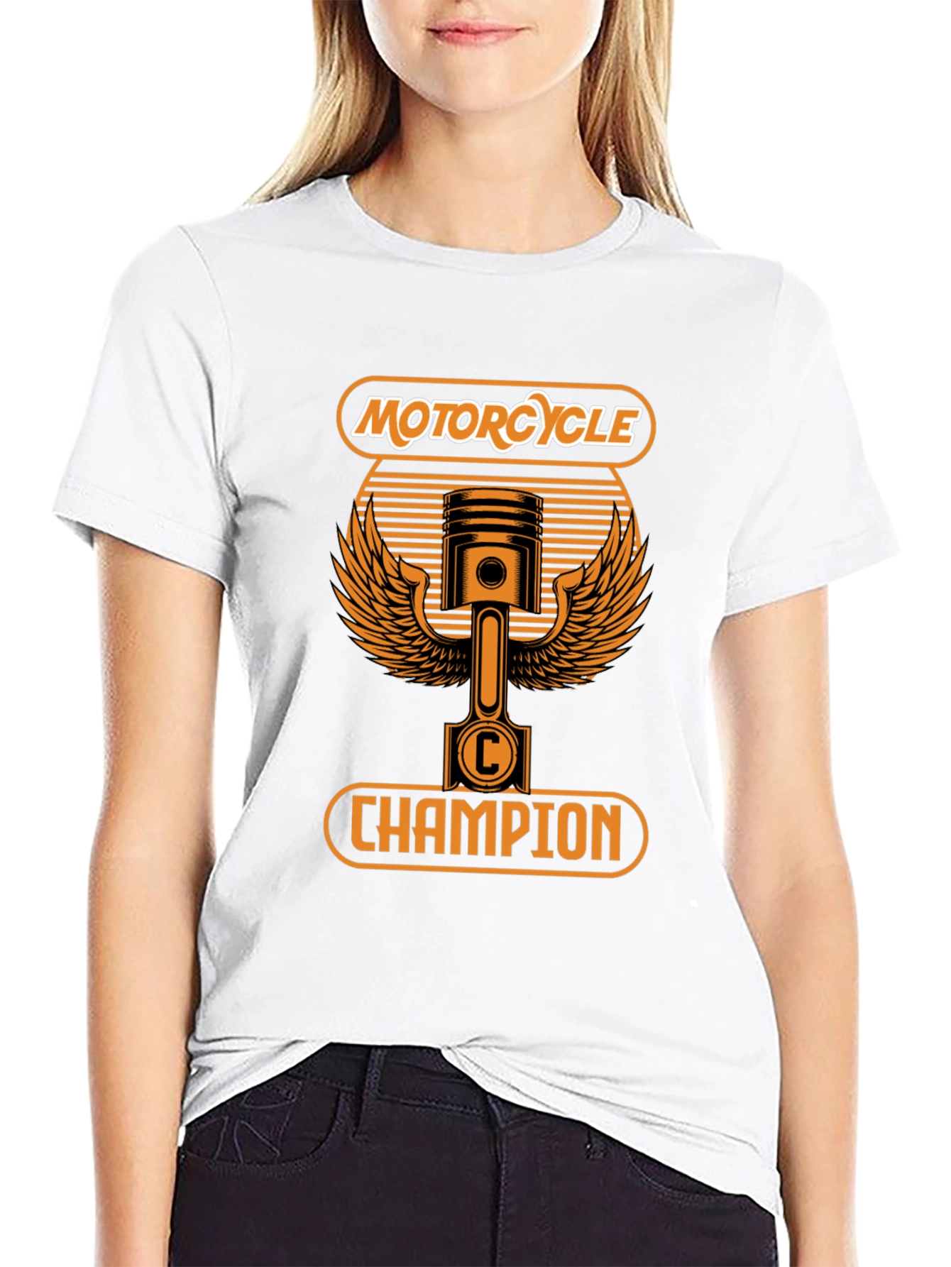 Motorcycle Champion Graphic T-Shirt - Black