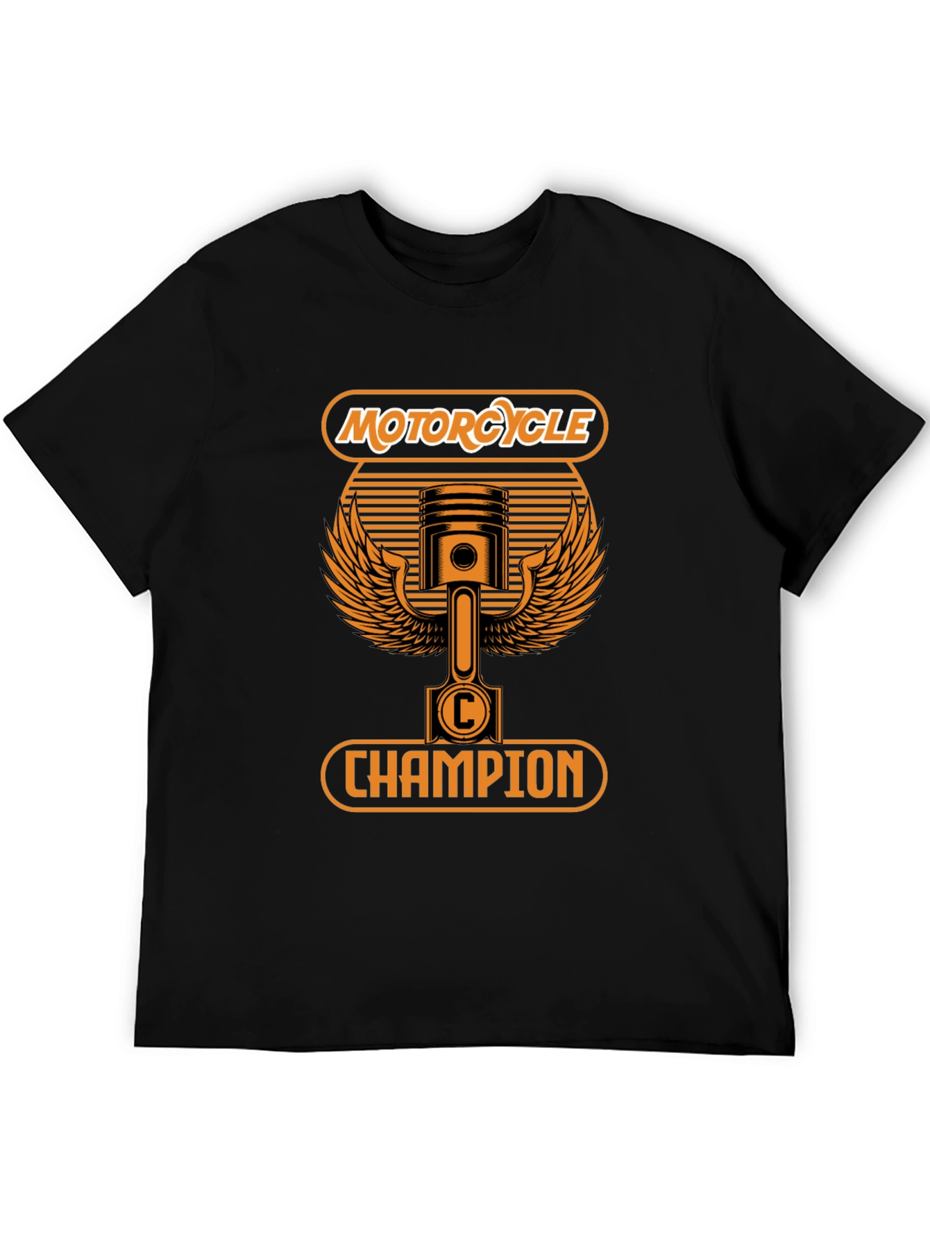 Motorcycle Champion Graphic T-Shirt - Black