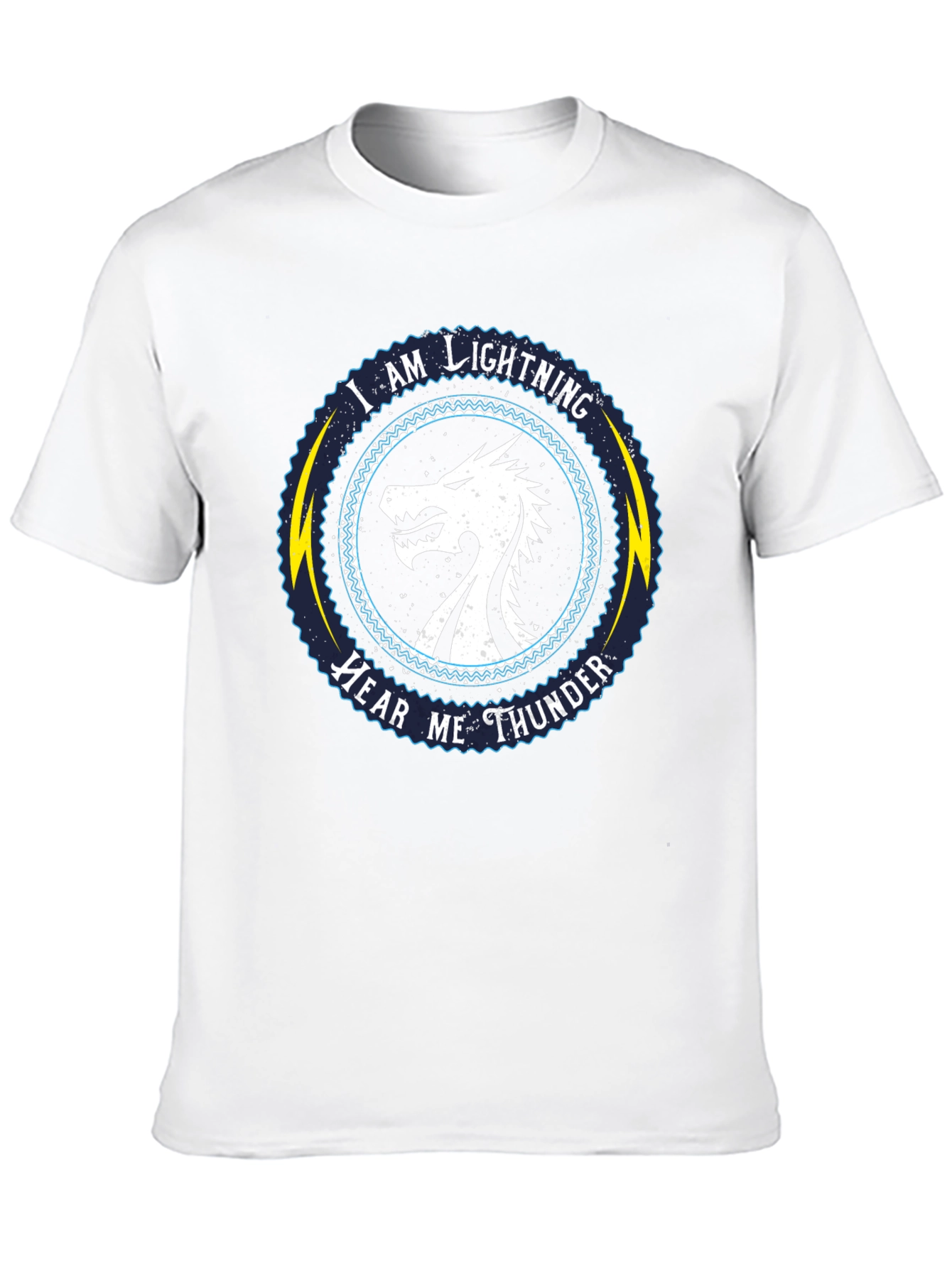 I Am Lightning Hear Me Thunder Dragon Graphic Tee