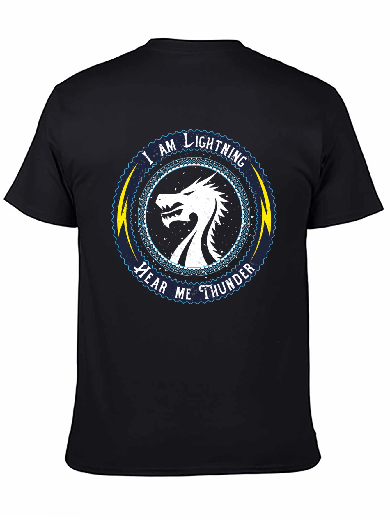 I Am Lightning Hear Me Thunder Dragon Graphic Tee