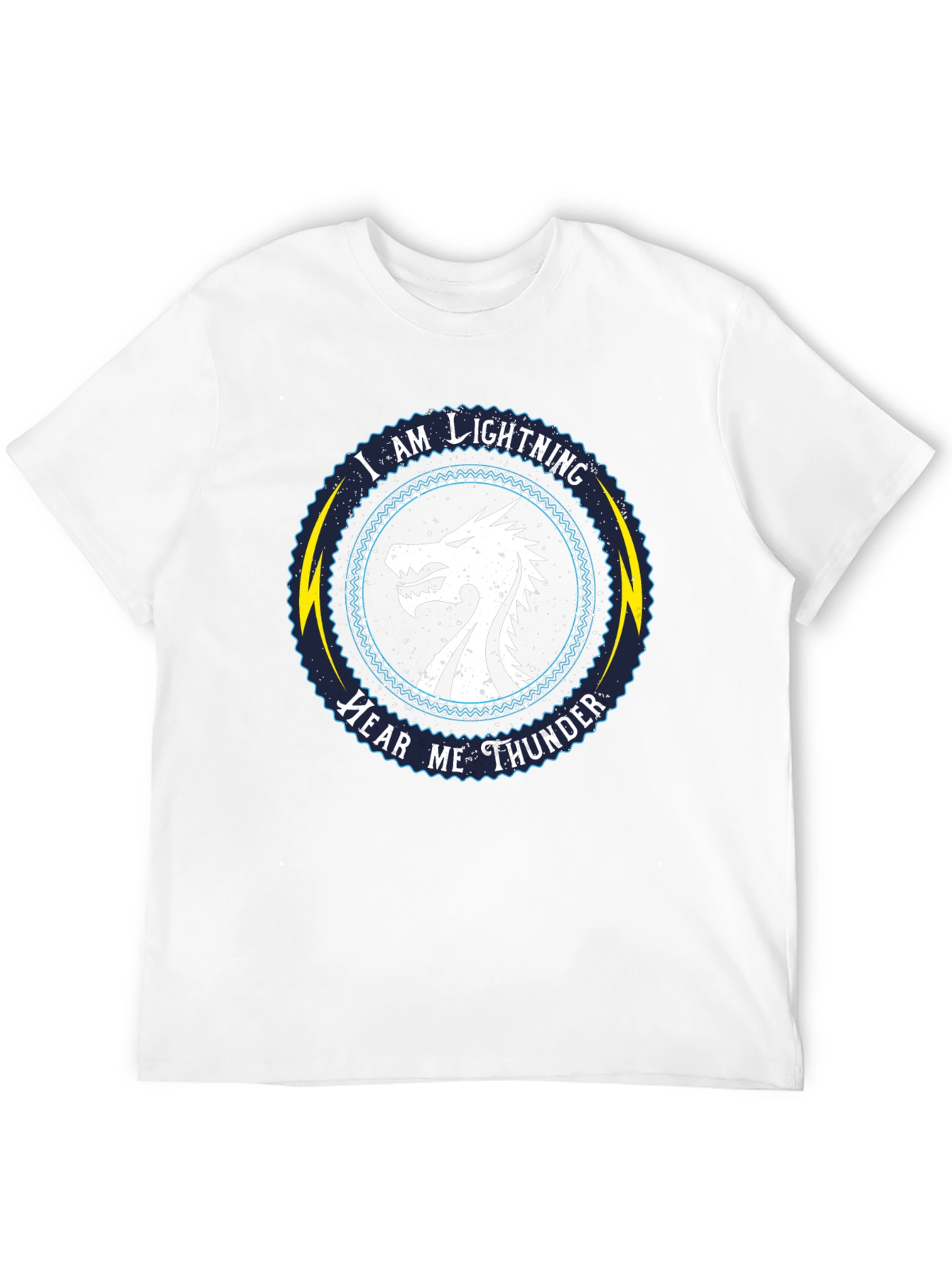 I Am Lightning Hear Me Thunder Dragon Graphic Tee