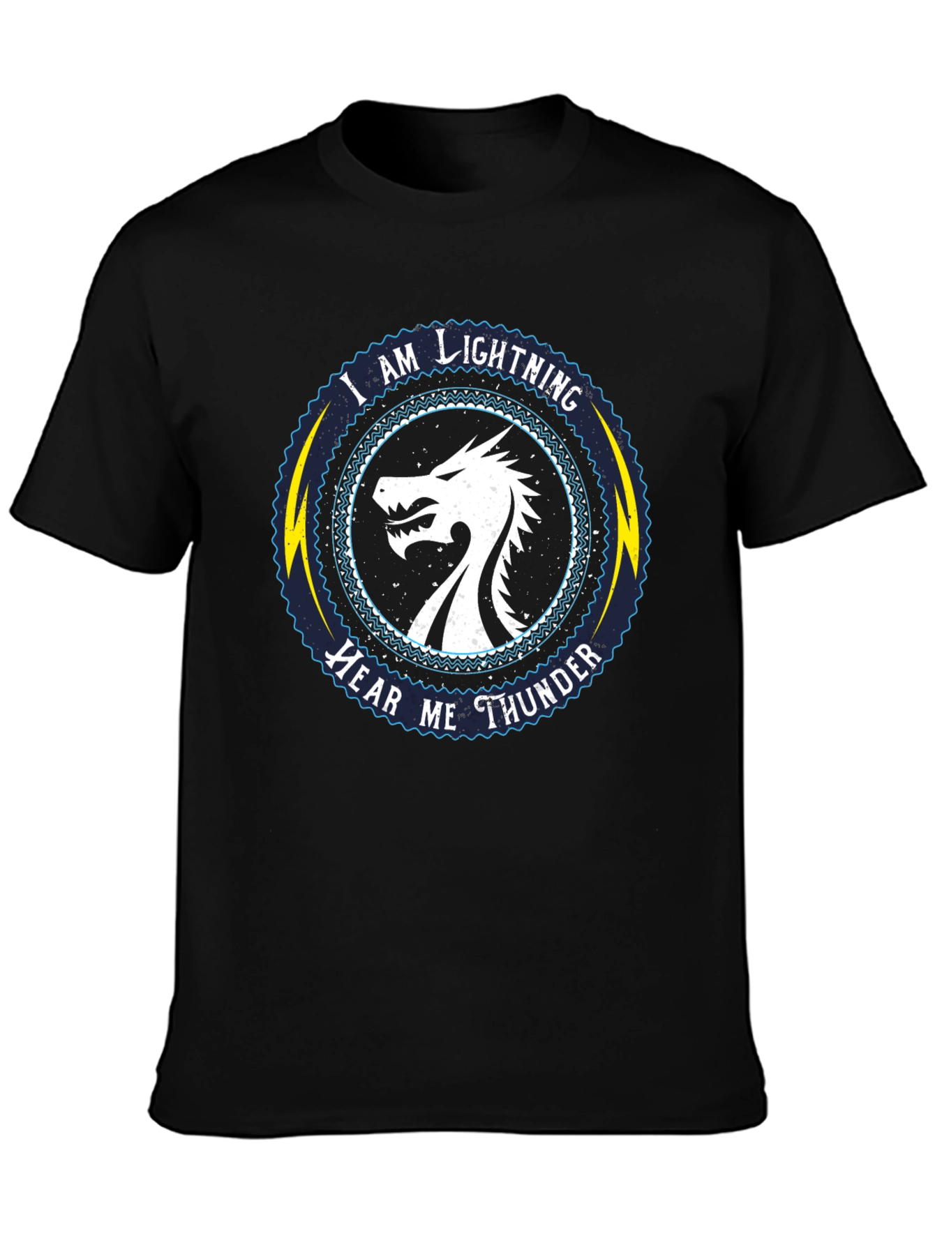 I Am Lightning Hear Me Thunder Dragon Graphic Tee