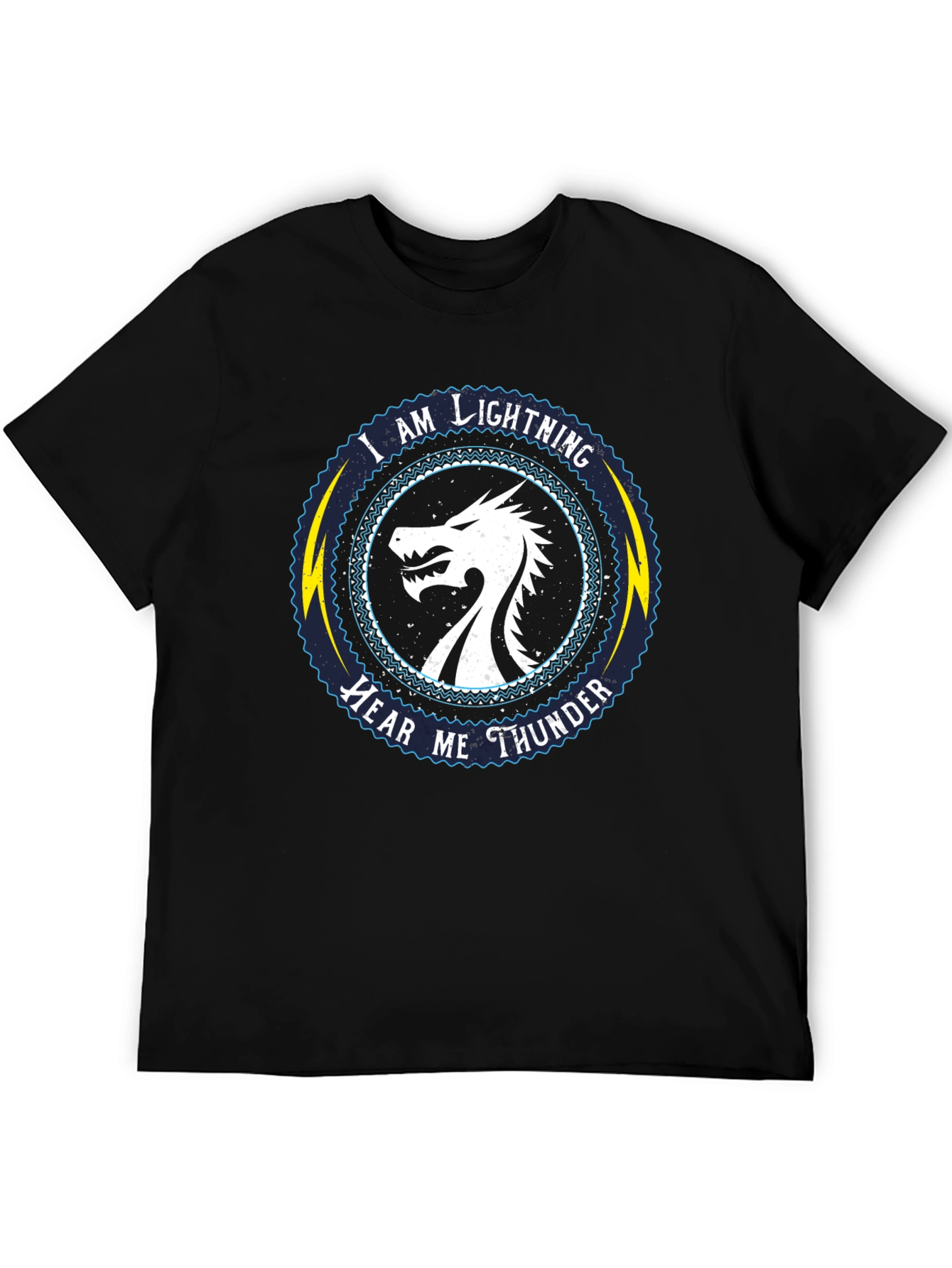 I Am Lightning Hear Me Thunder Dragon Graphic Tee