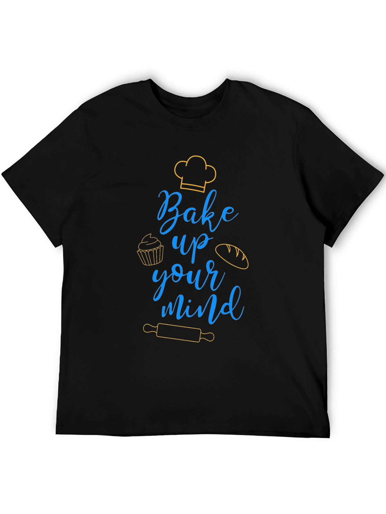 Bake Up Your Mind Black Graphic Tee