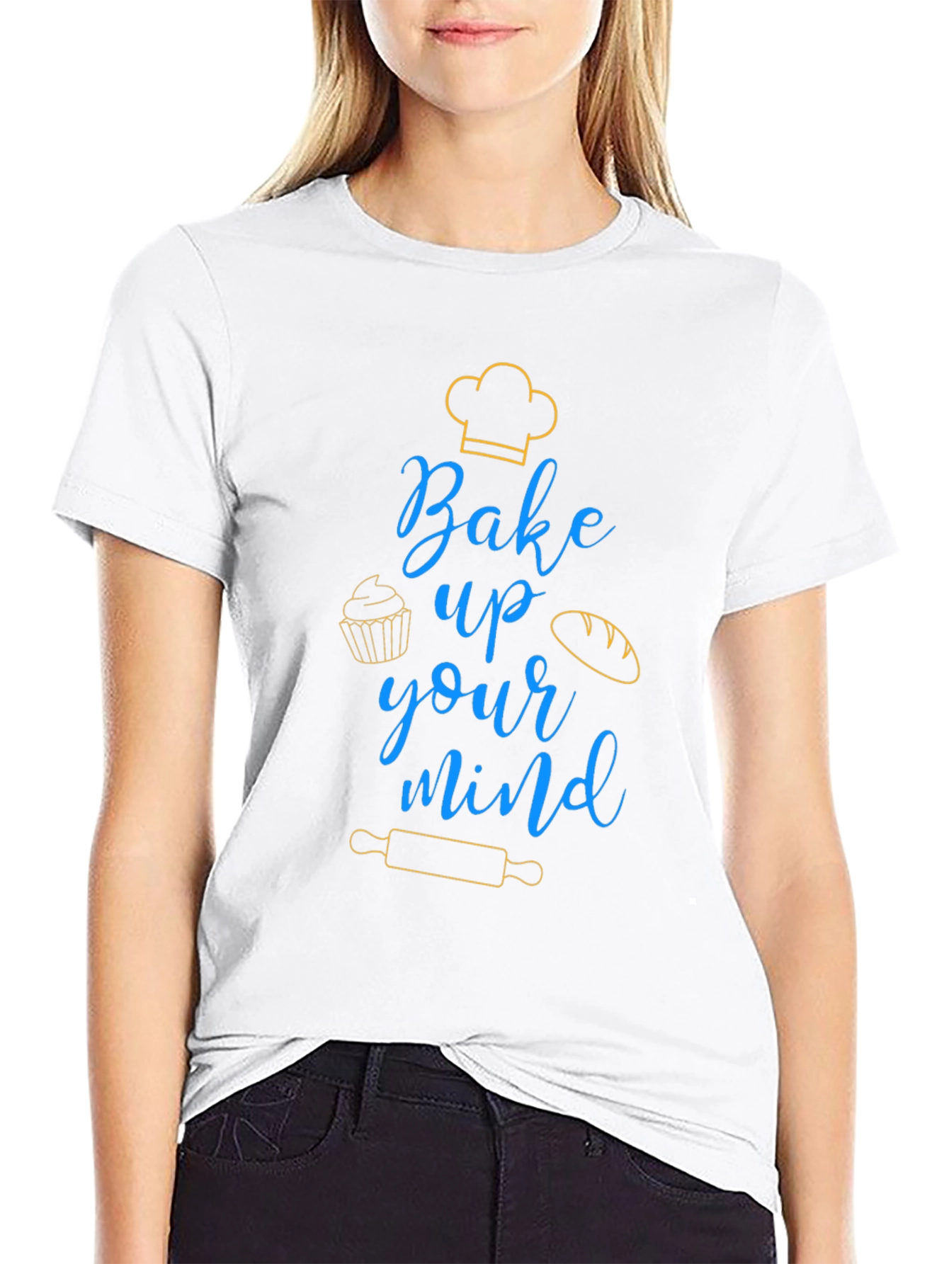 Bake Up Your Mind Black Graphic Tee
